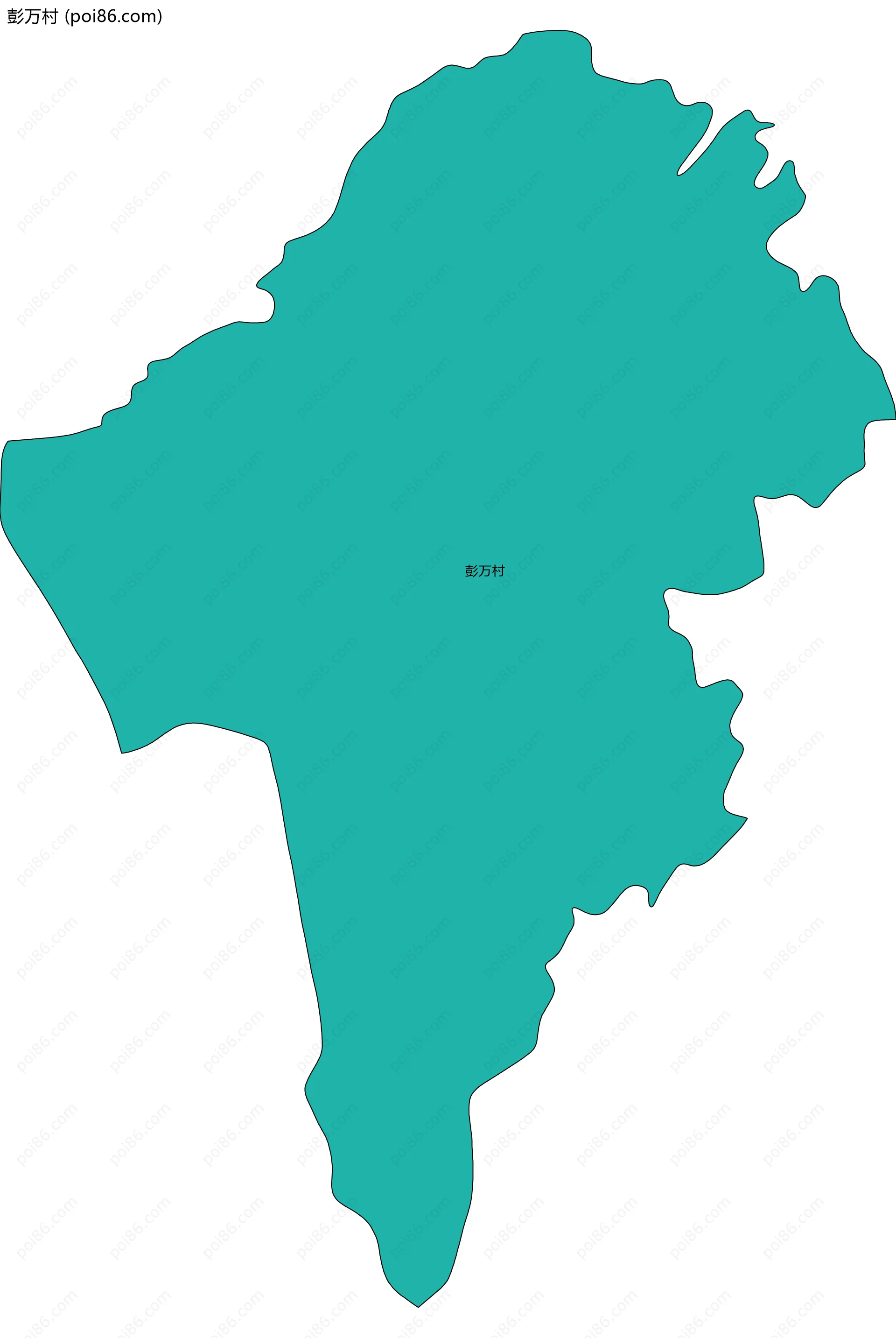 彭万村边界地图