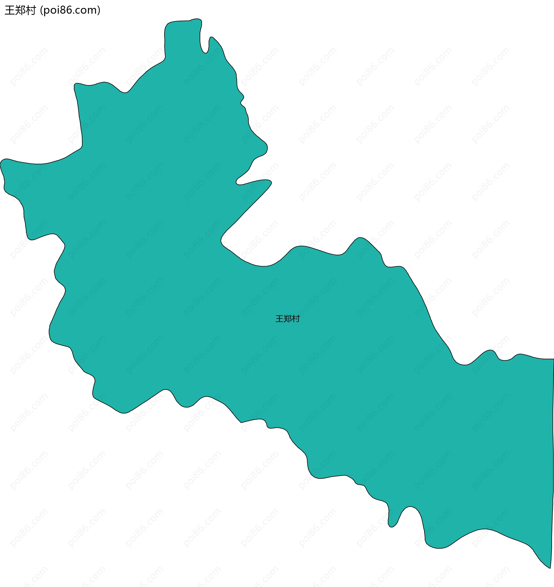 王郑村边界地图