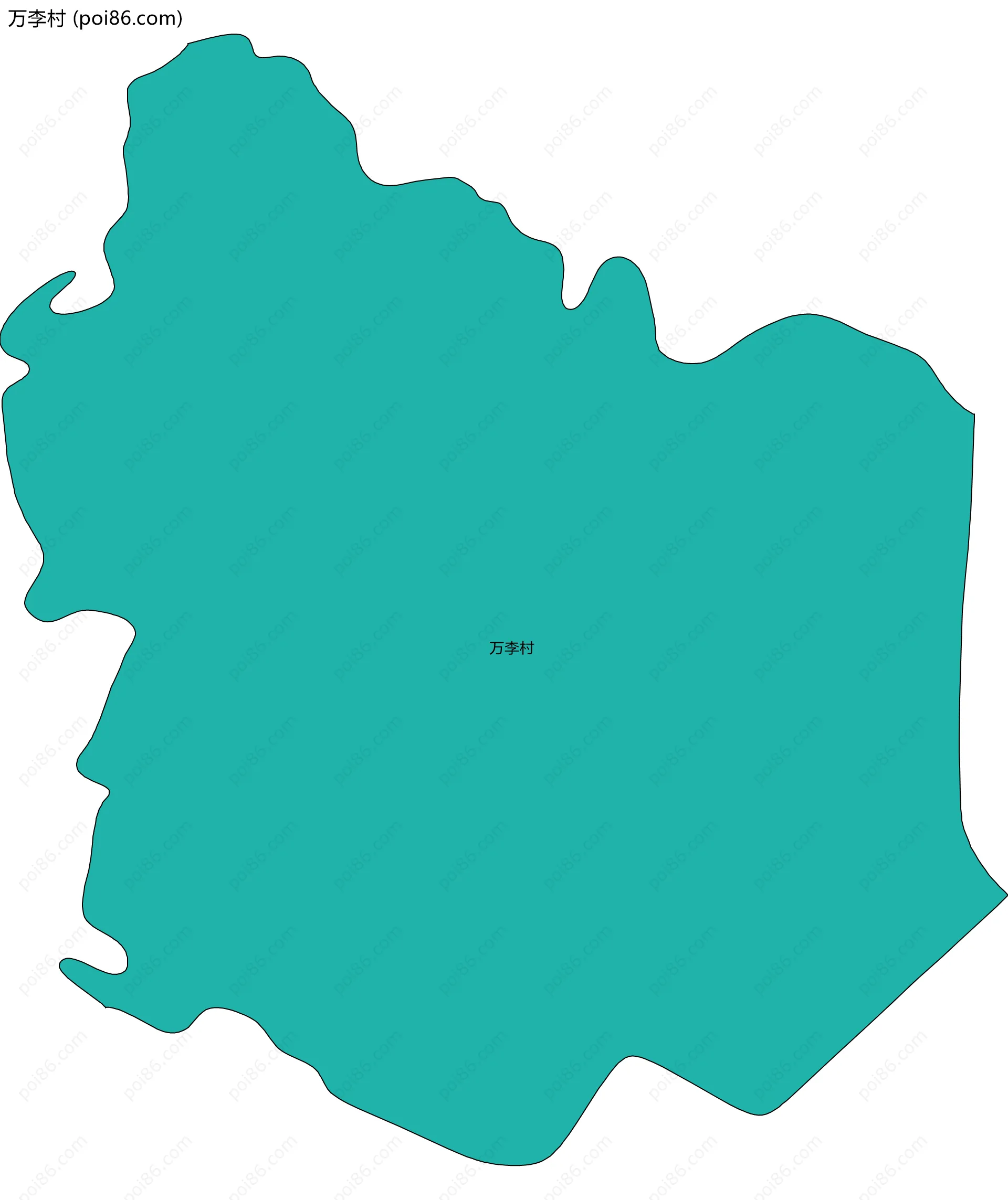 万李村边界地图