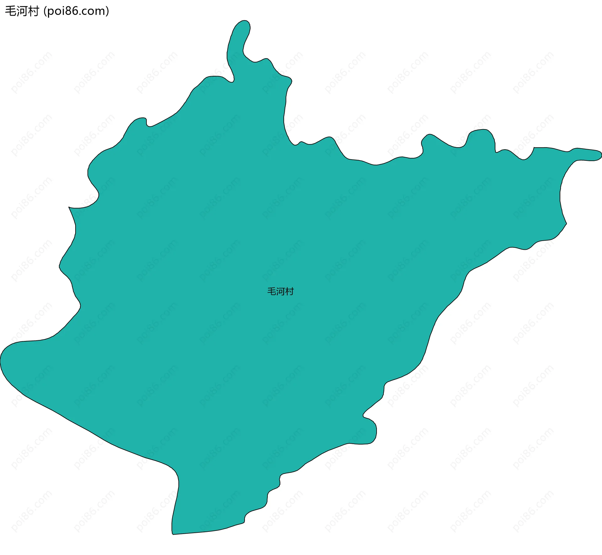 毛河村边界地图