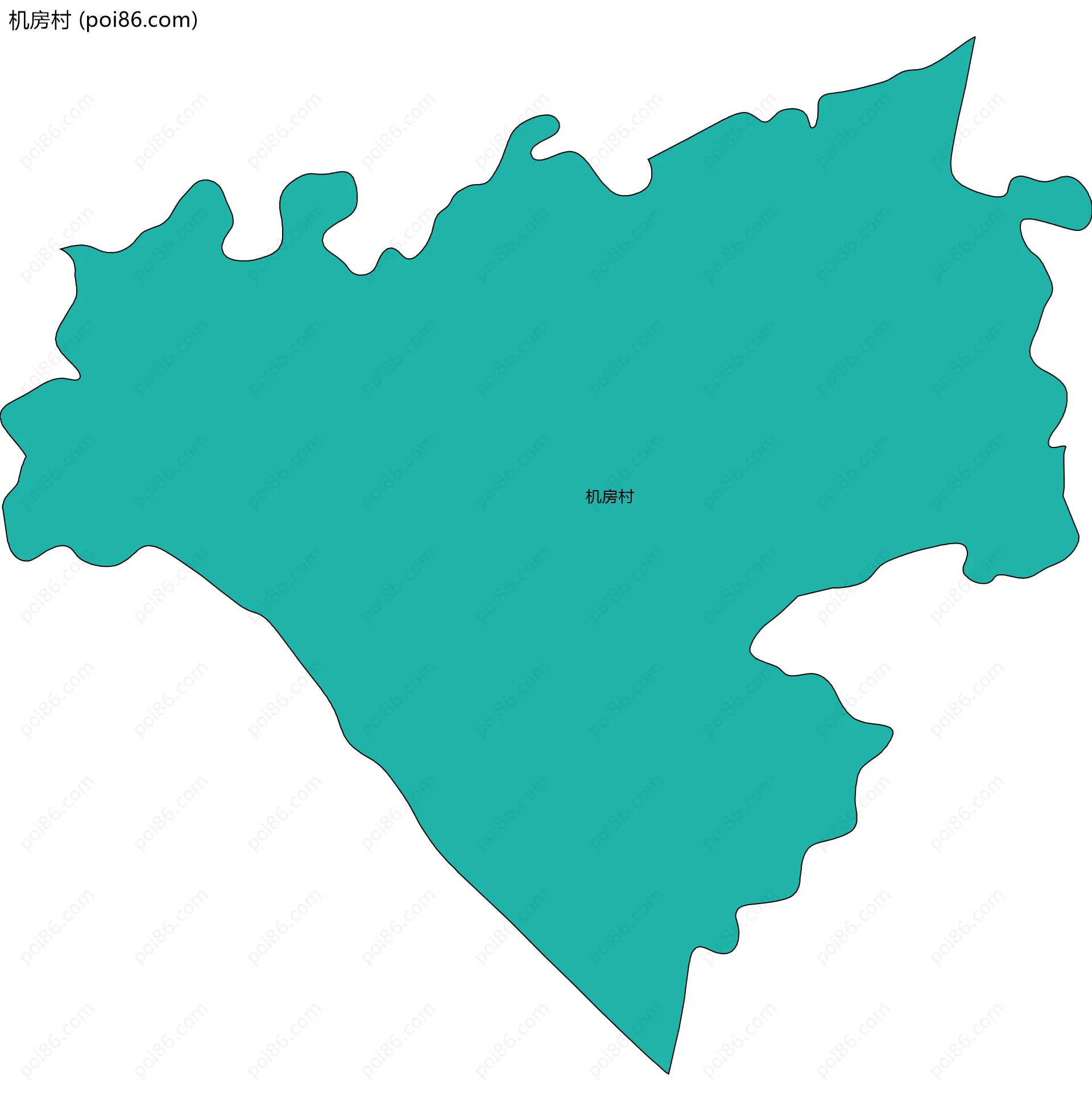 机房村边界地图