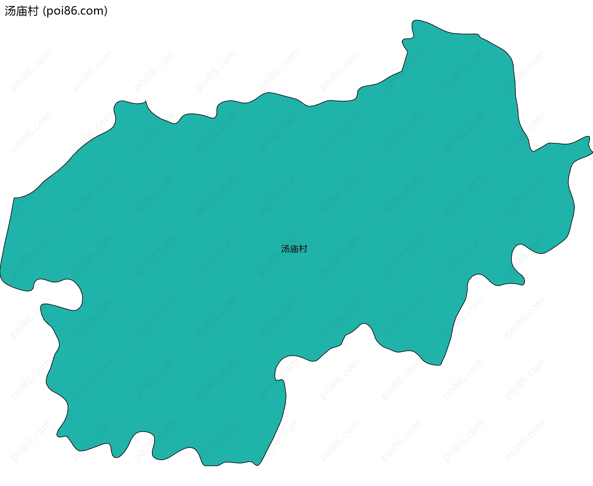 汤庙村边界地图