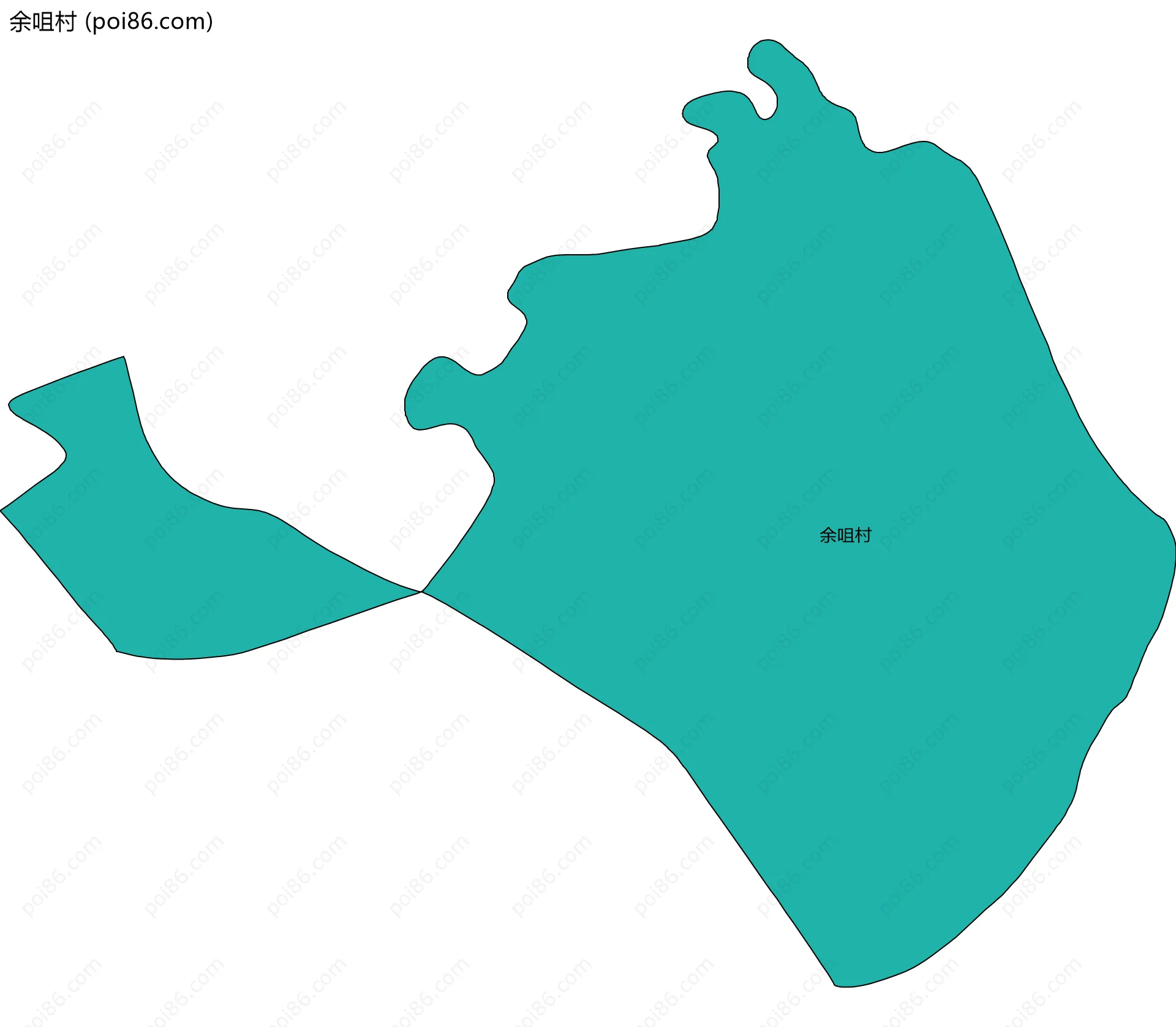 余咀村边界地图