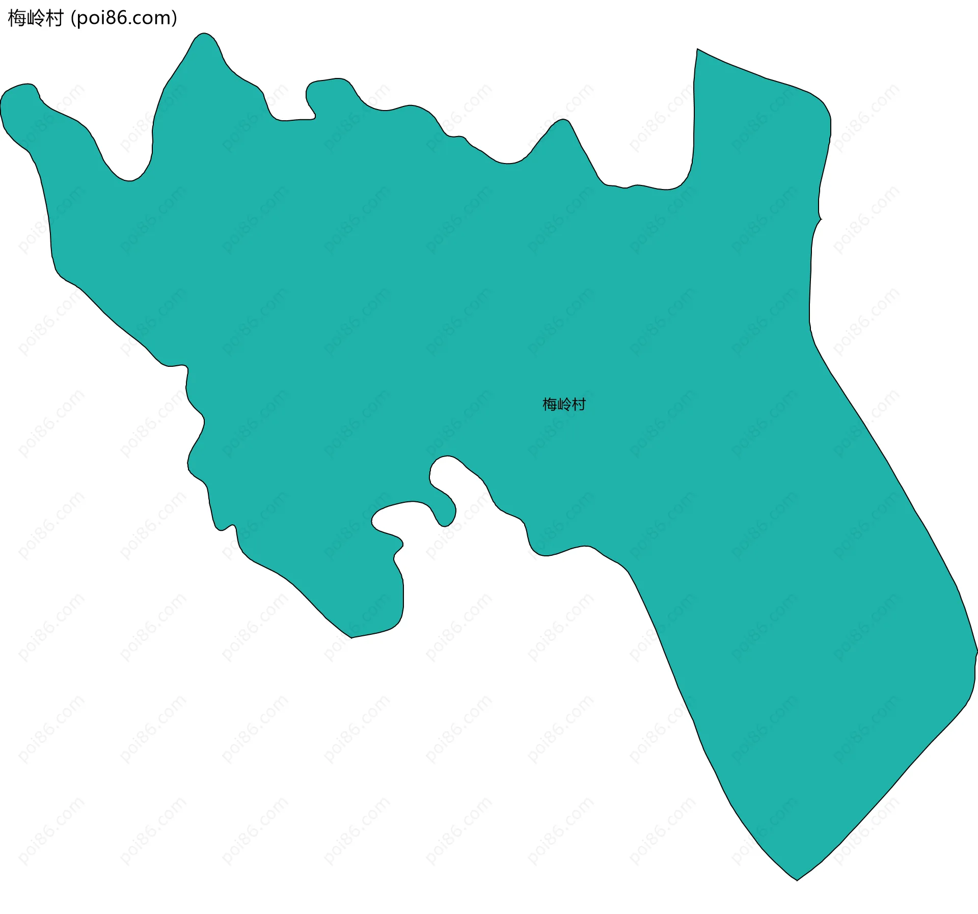 梅岭村边界地图