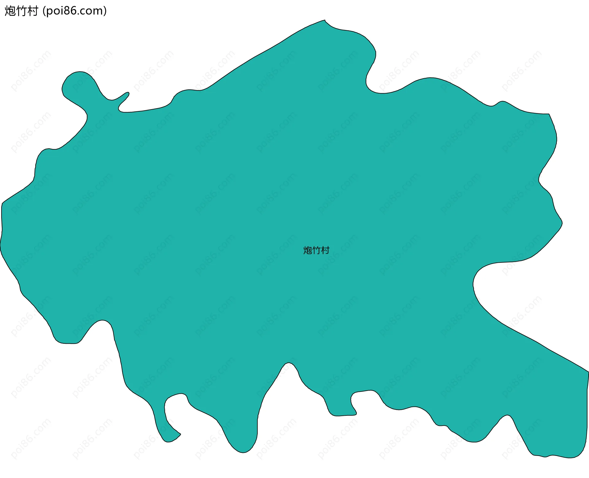 炮竹村边界地图