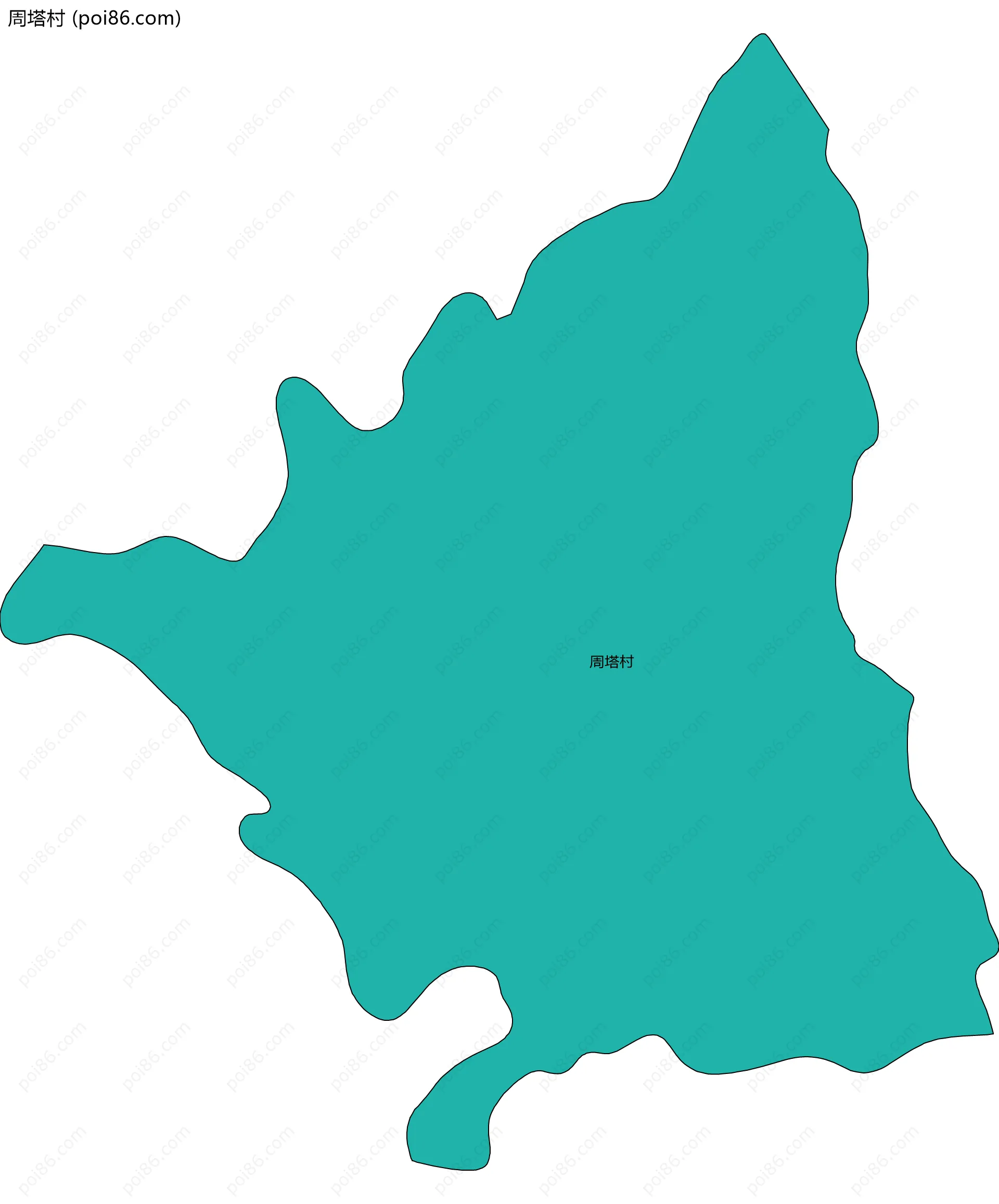 周塔村边界地图