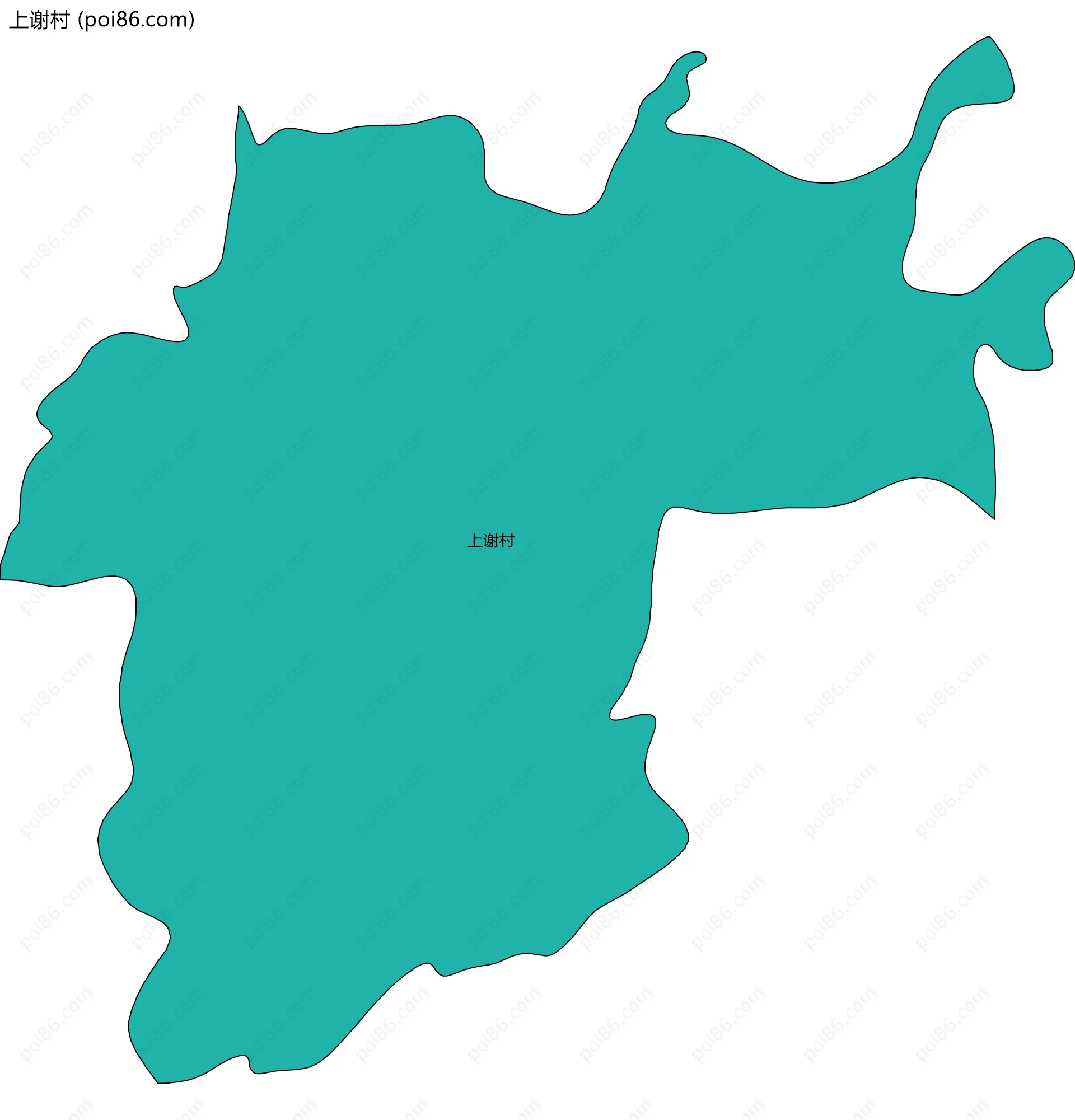 上谢村边界地图