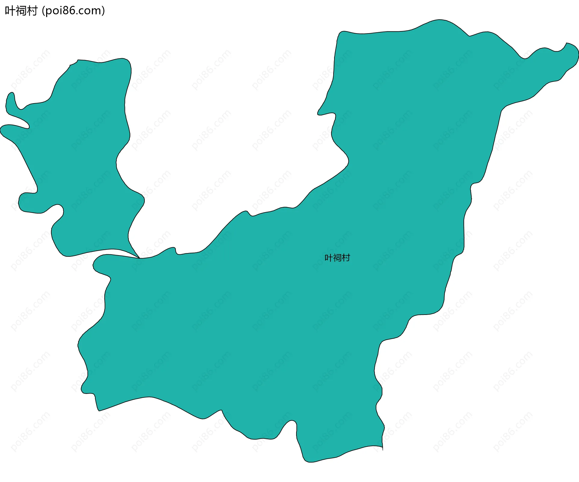 叶祠村边界地图
