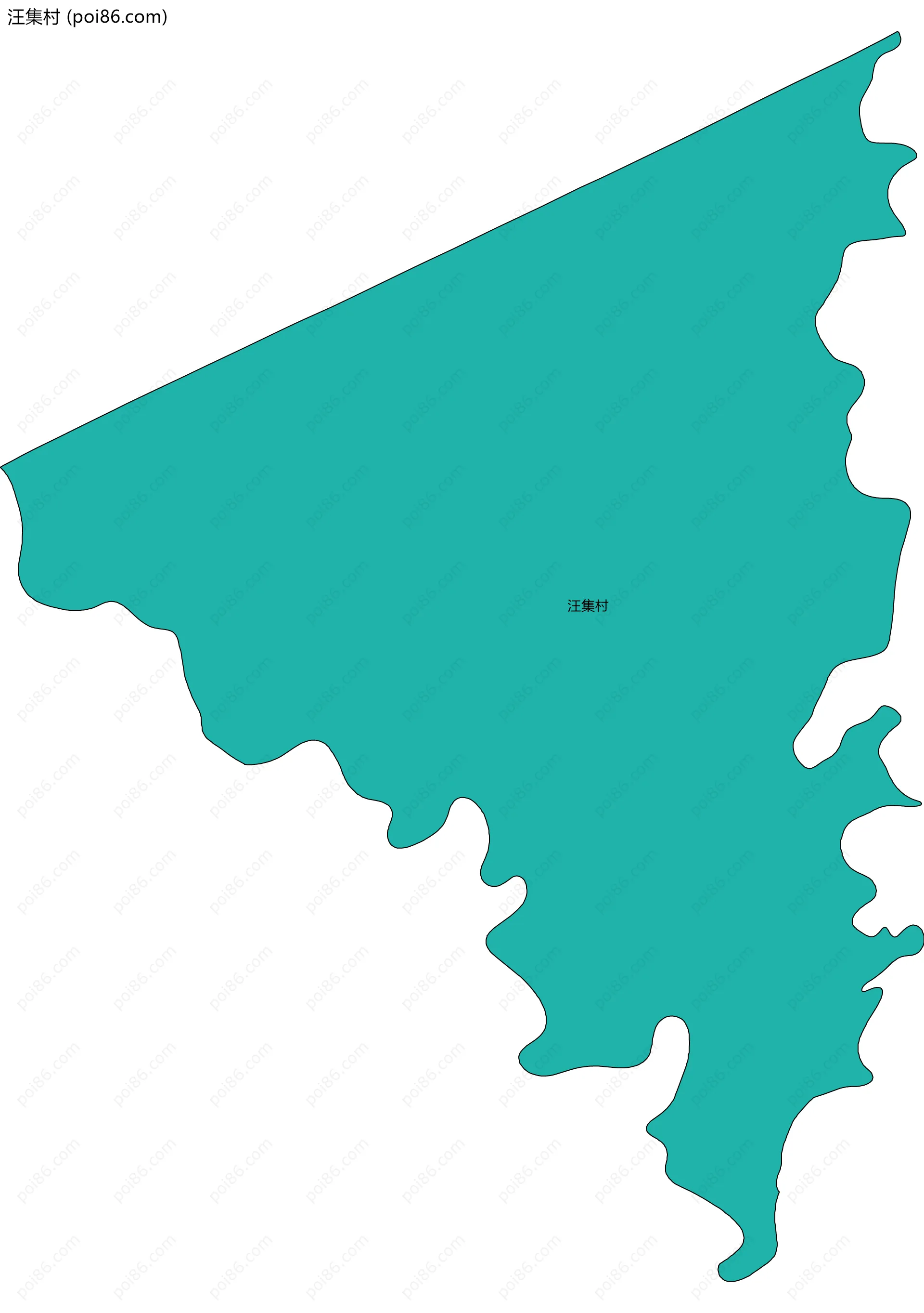 汪集村边界地图