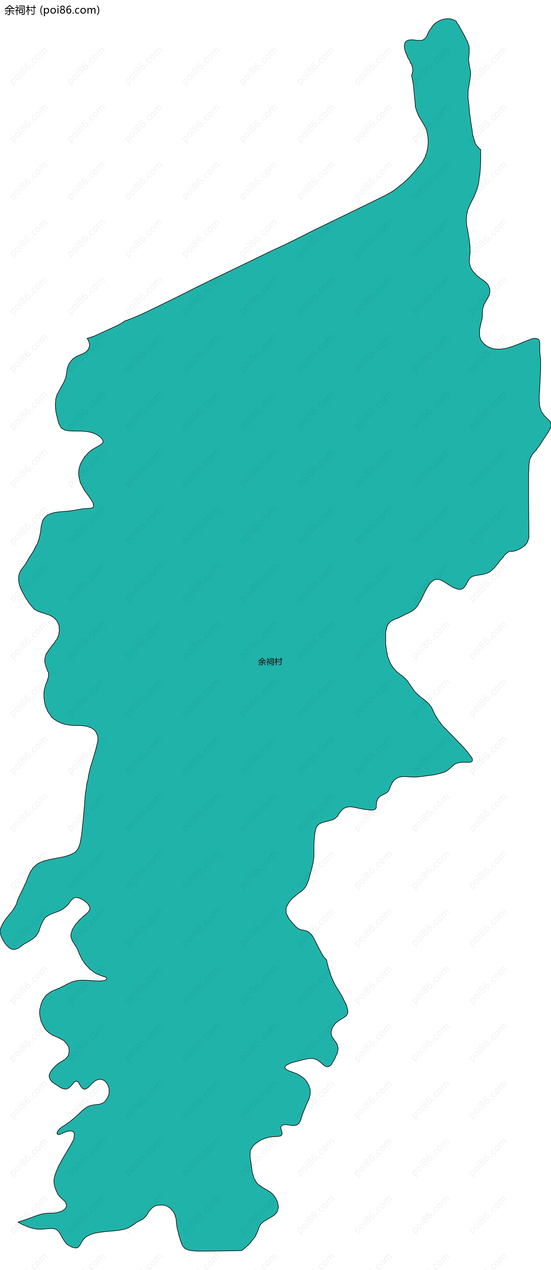 余祠村边界地图