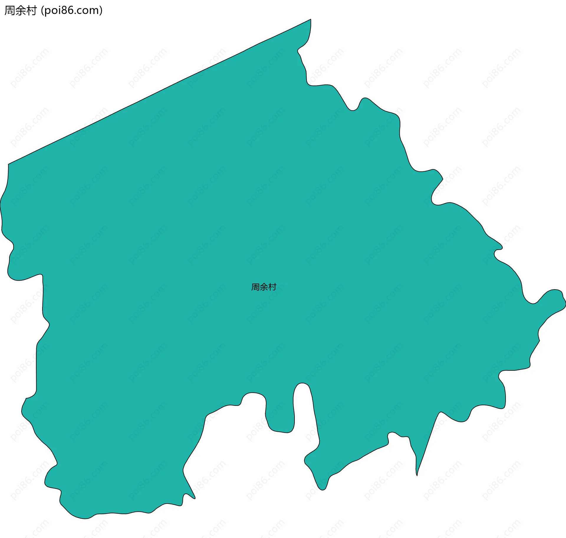 周余村边界地图