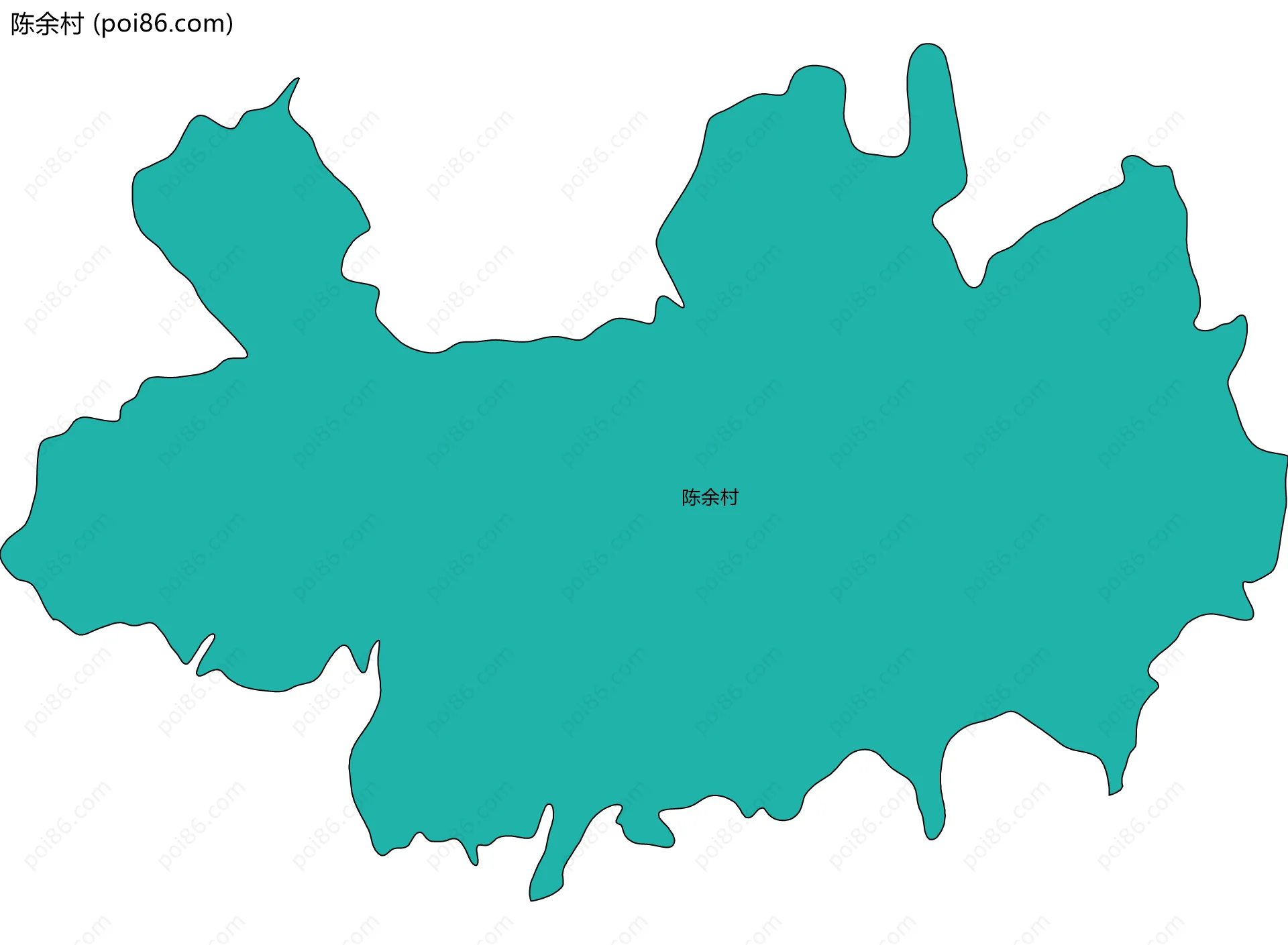 陈余村边界地图