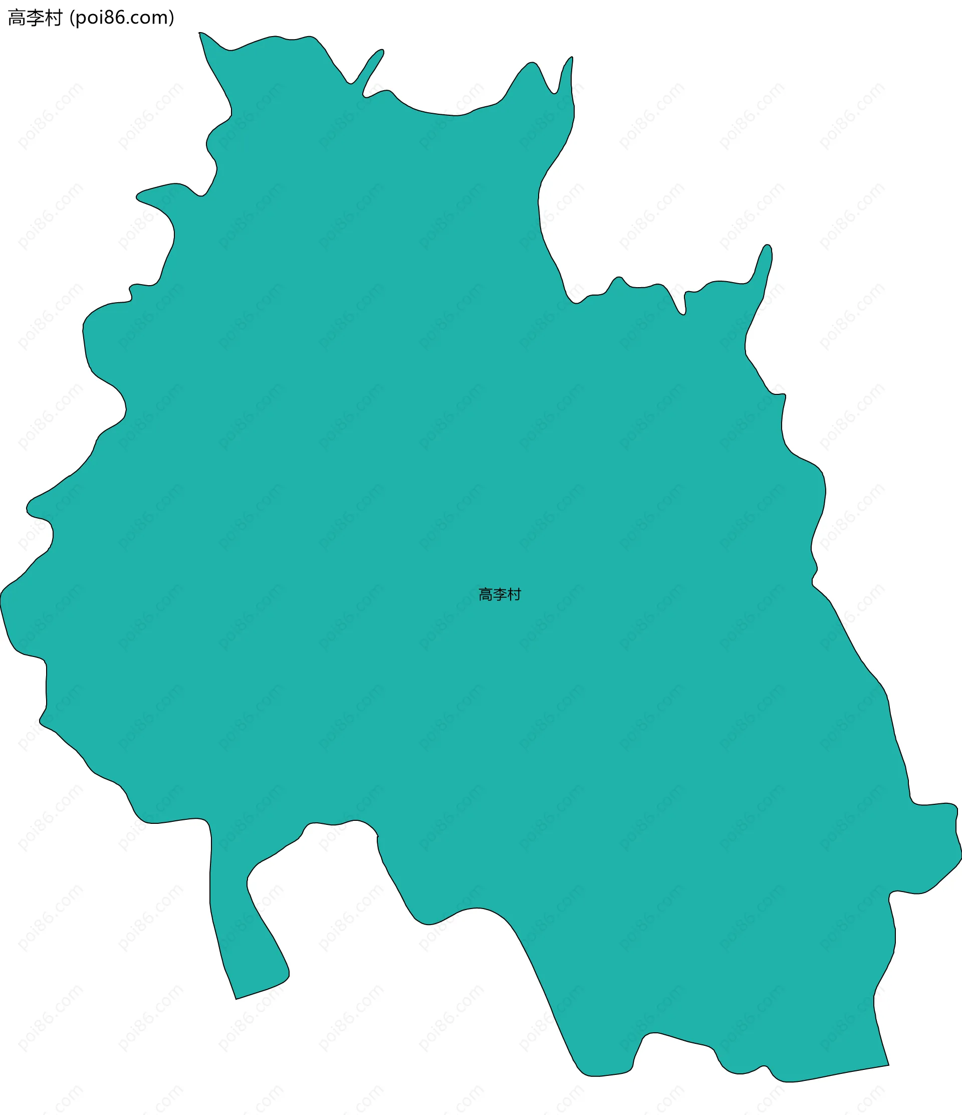 高李村边界地图