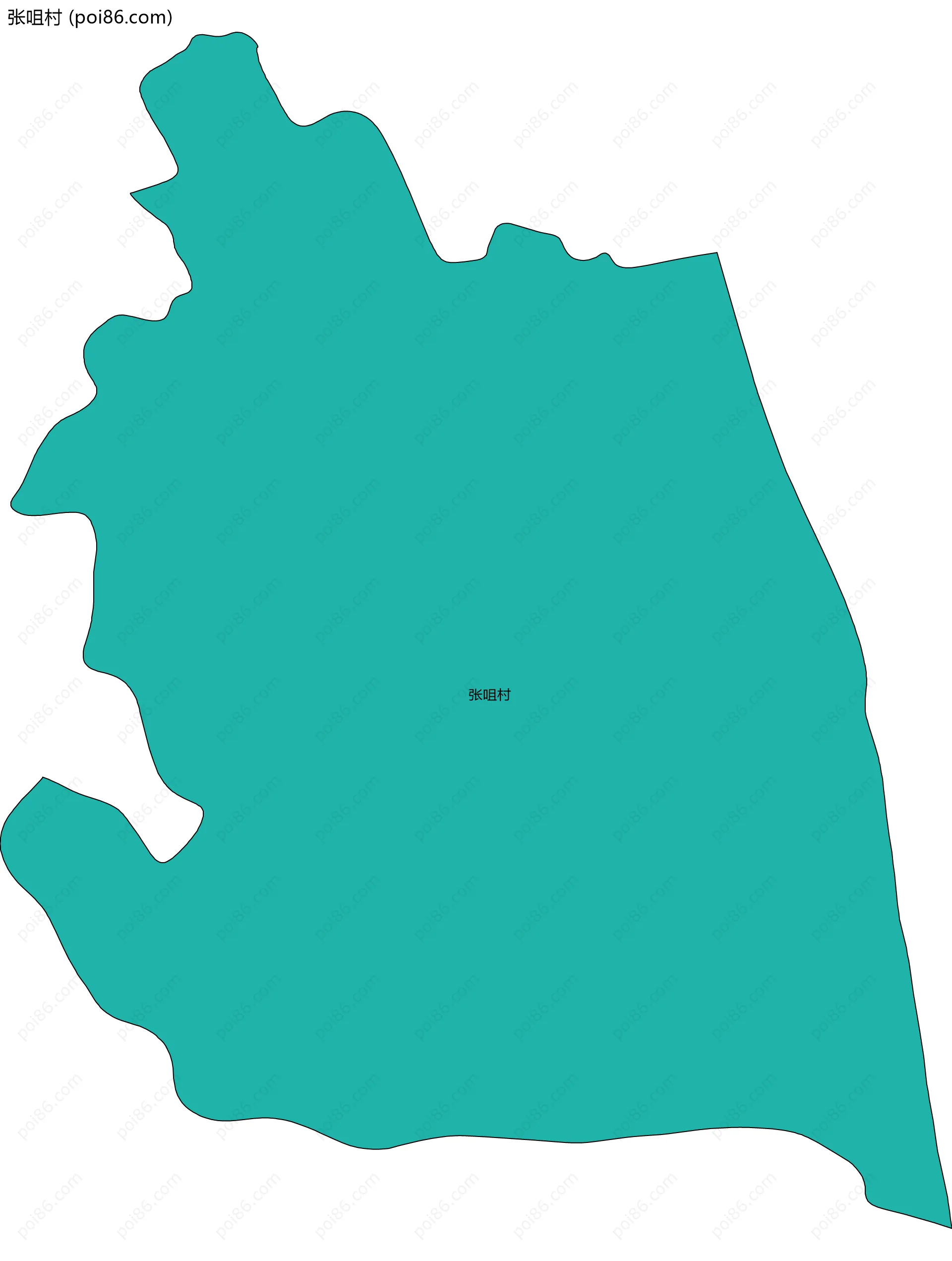 张咀村边界地图