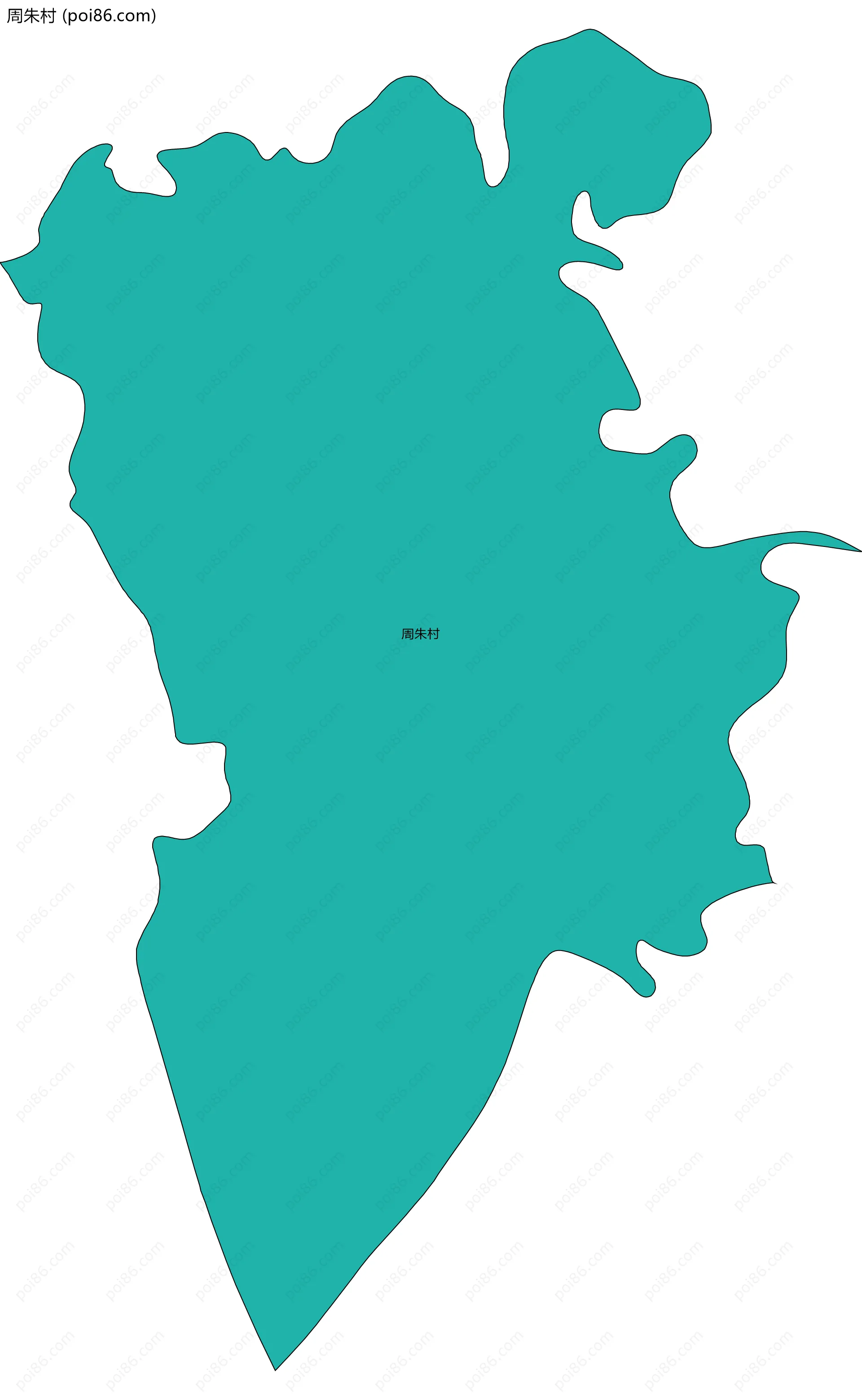 周朱村边界地图