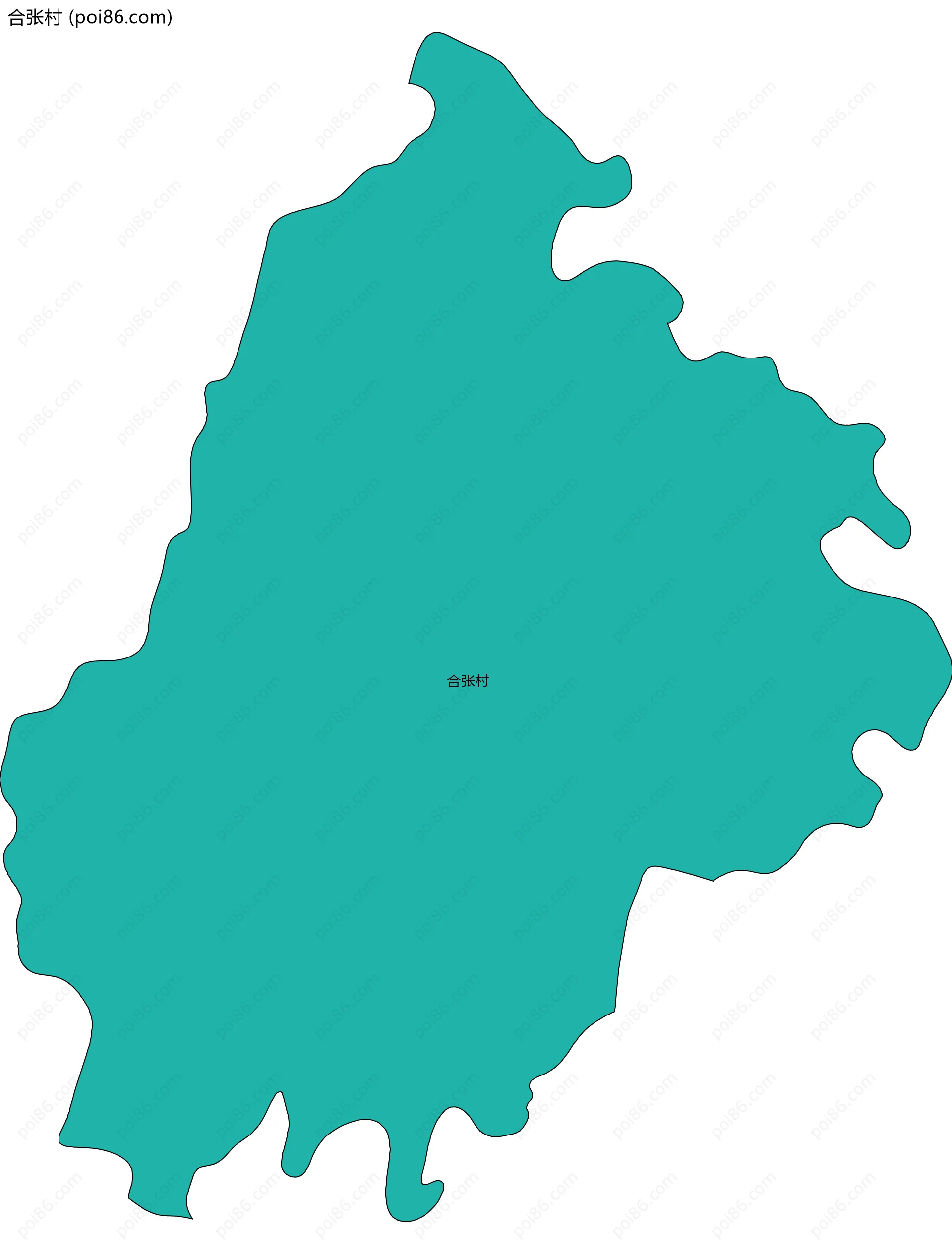 合张村边界地图