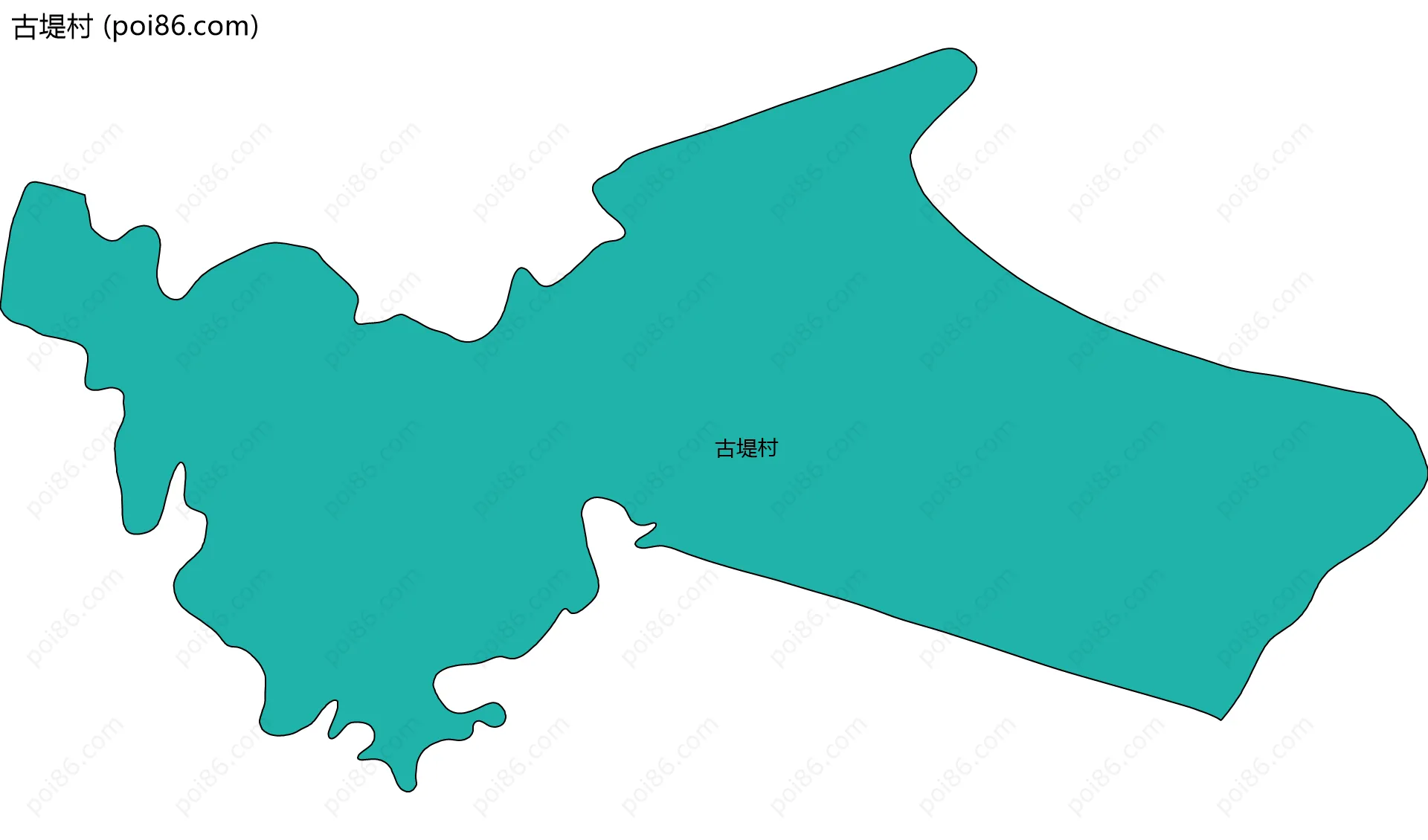 古堤村边界地图