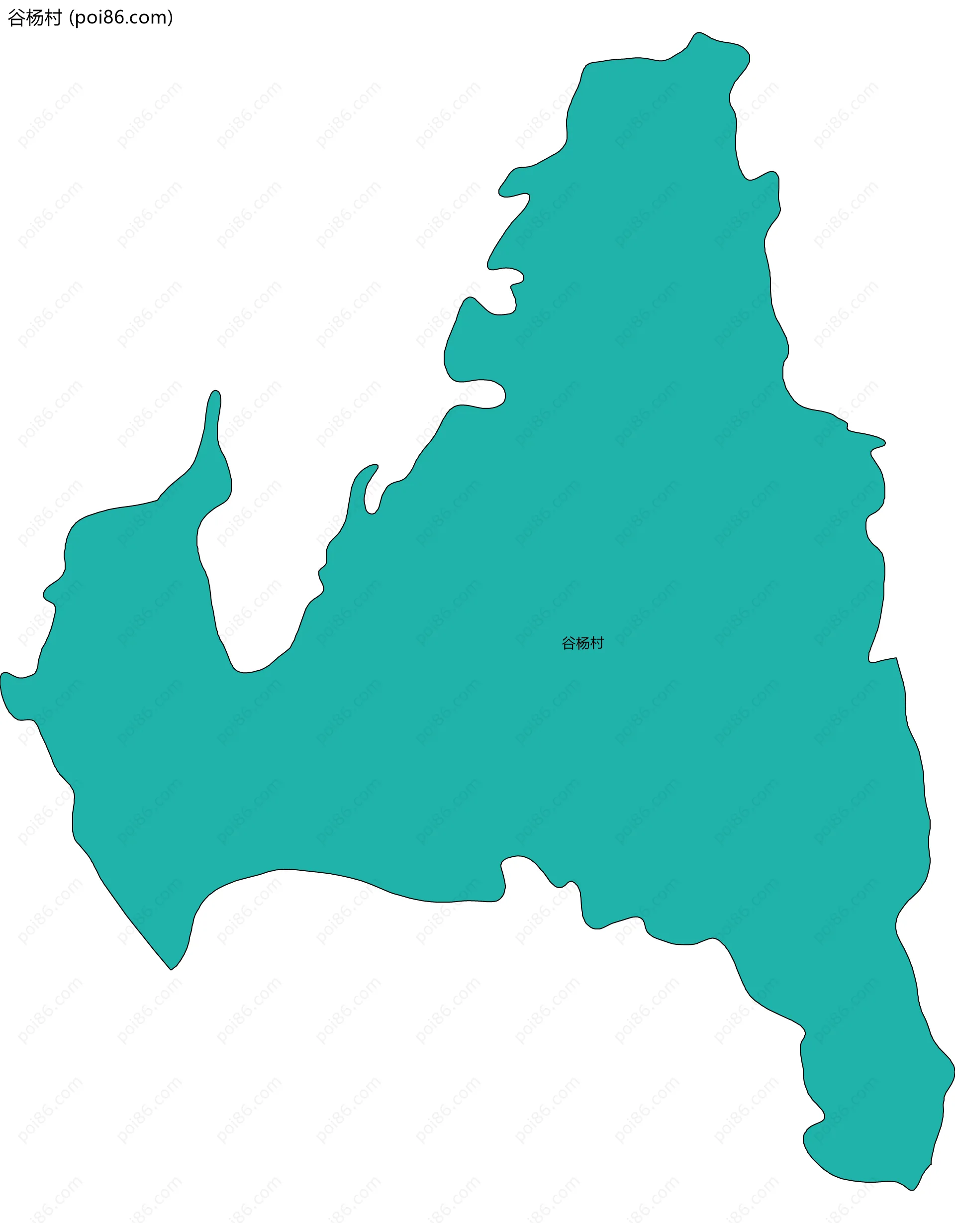 谷杨村边界地图