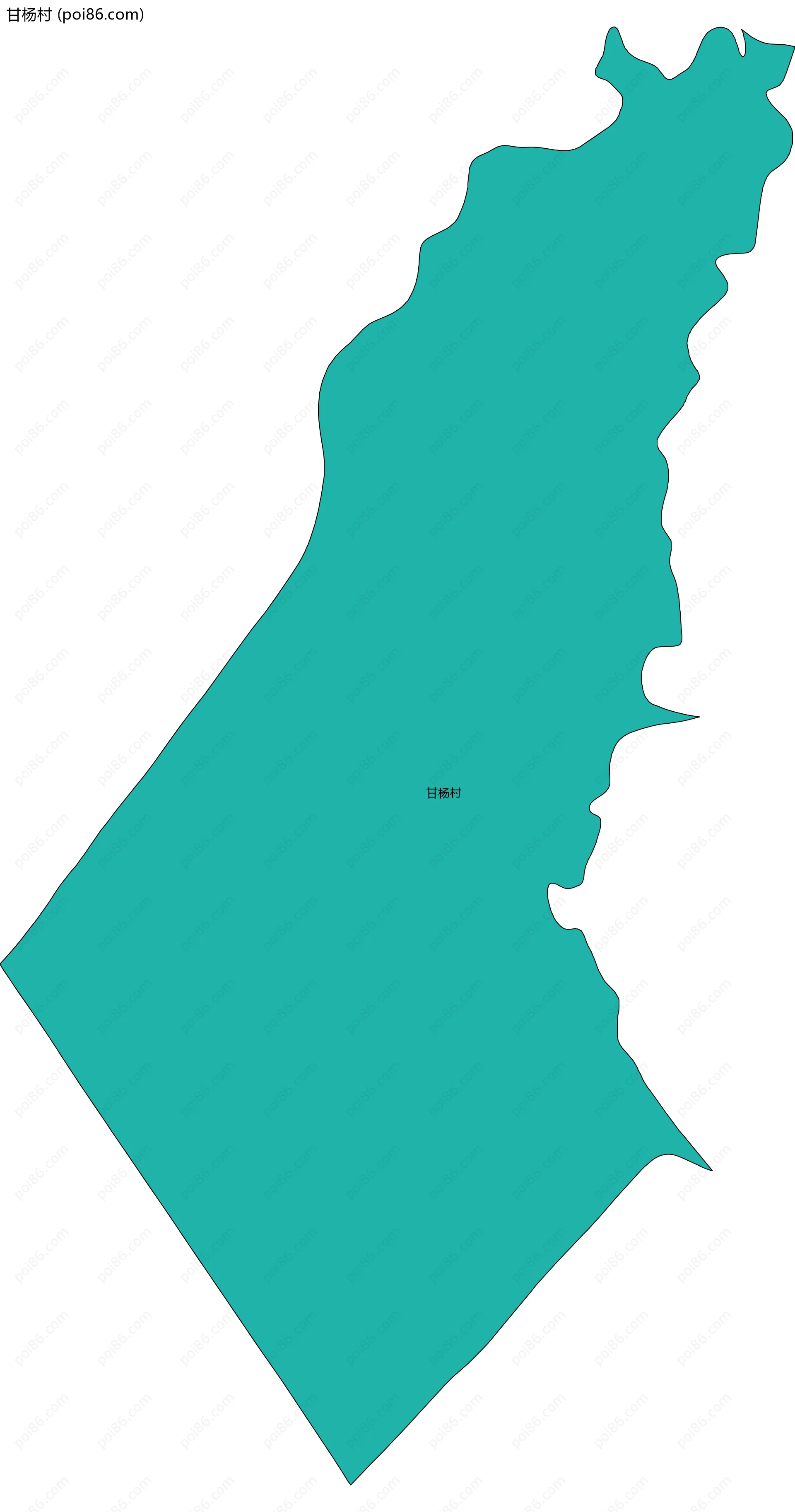 甘杨村边界地图