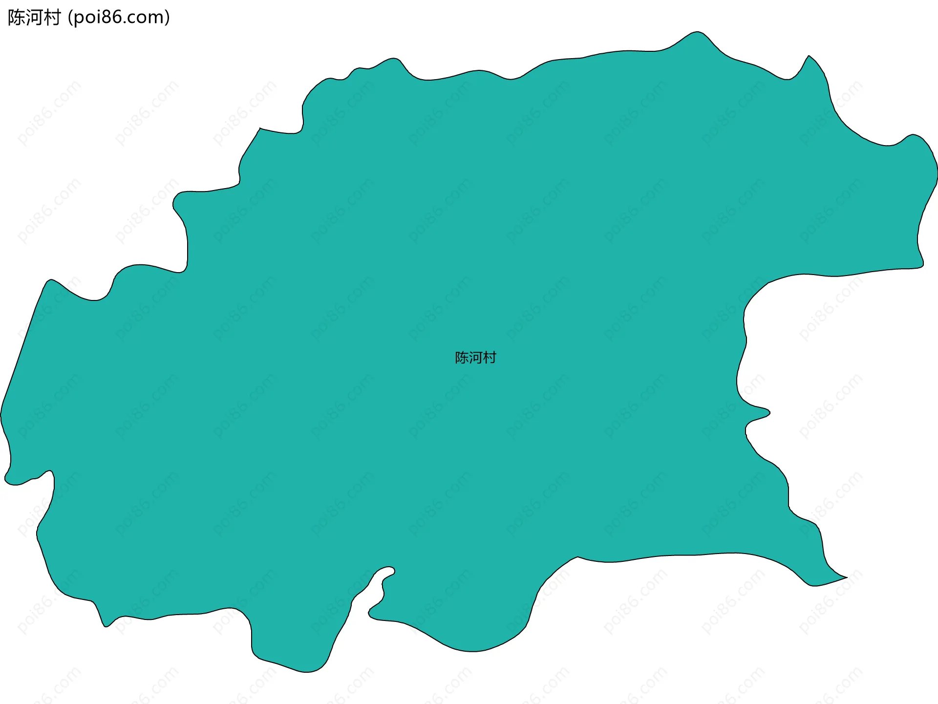 陈河村边界地图