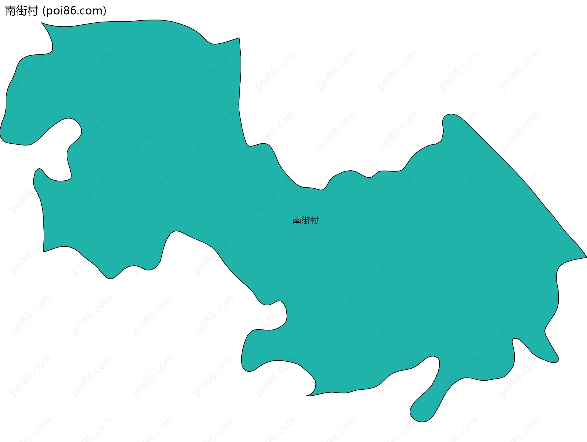 南街村边界地图