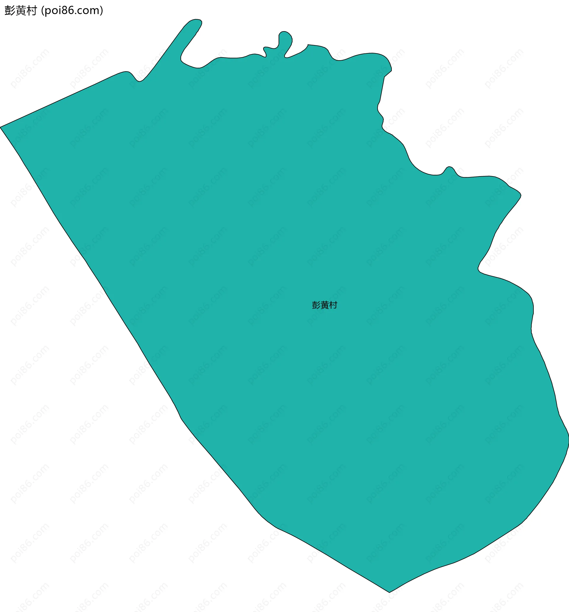 彭黄村边界地图