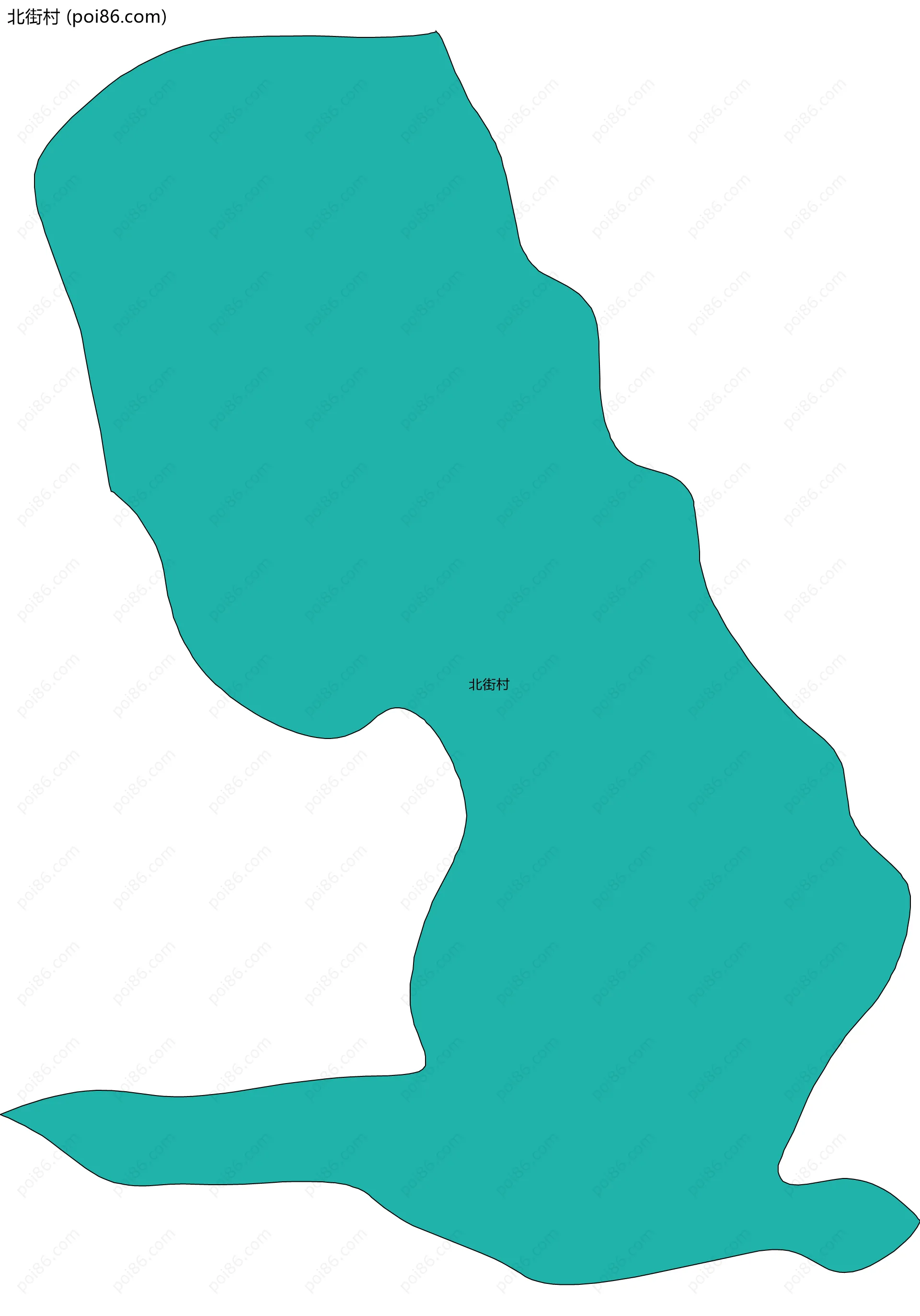 北街村边界地图