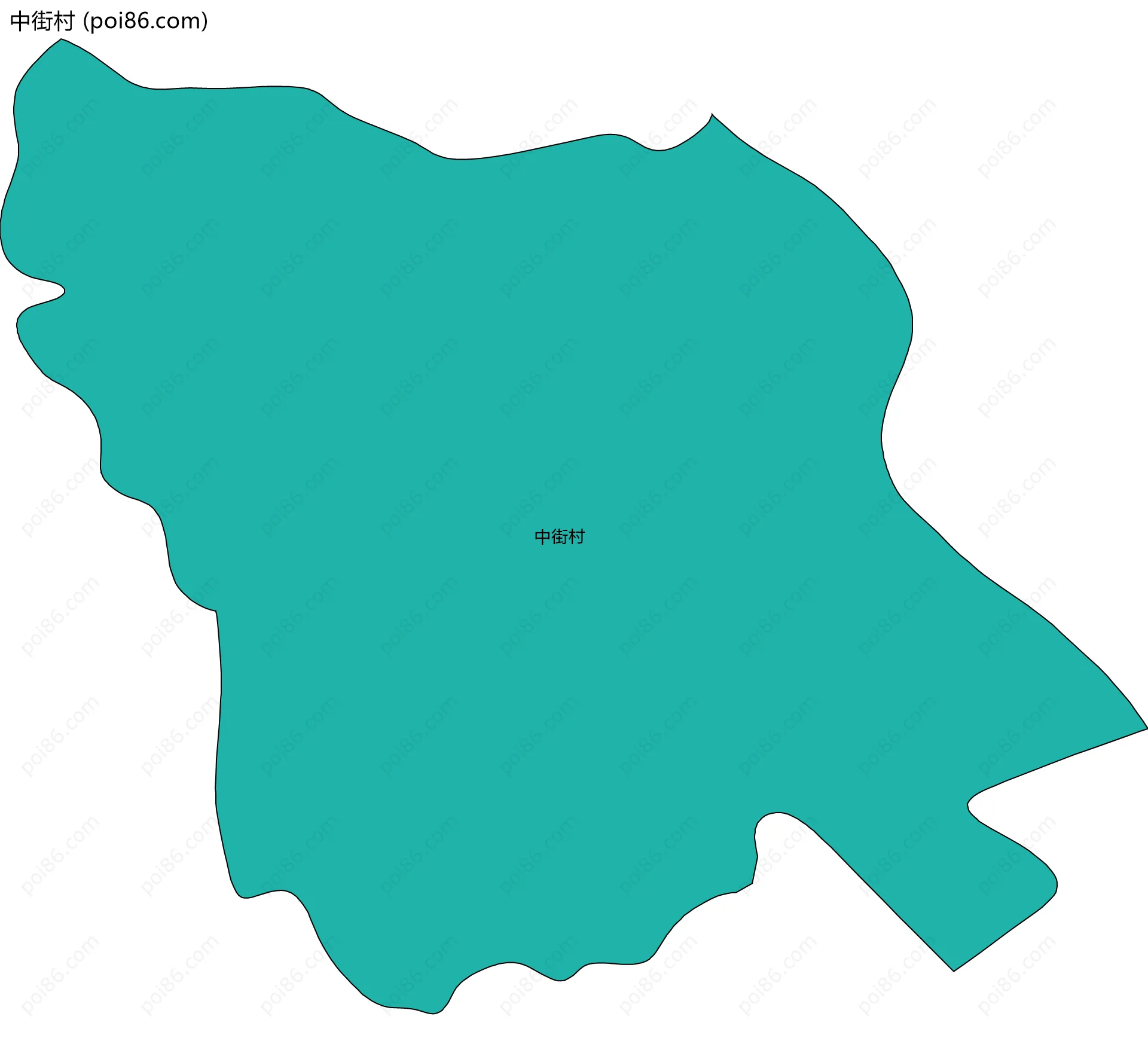 中街村边界地图