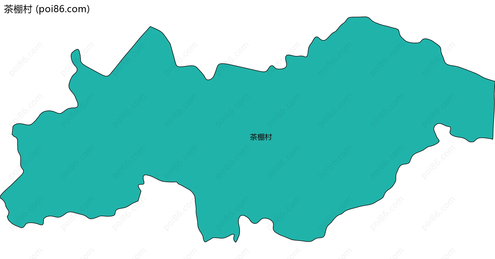 茶棚村边界地图