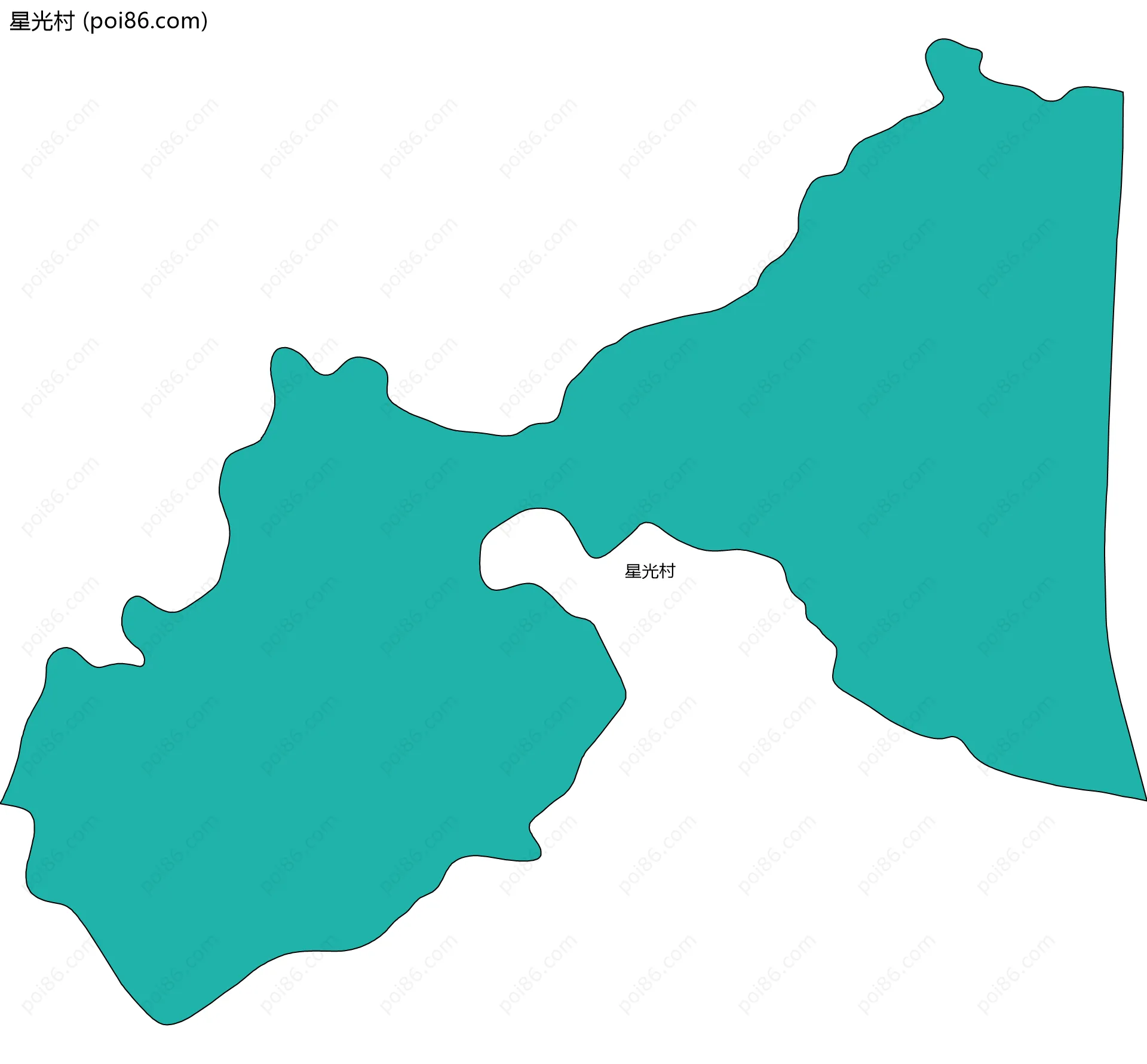 星光村边界地图