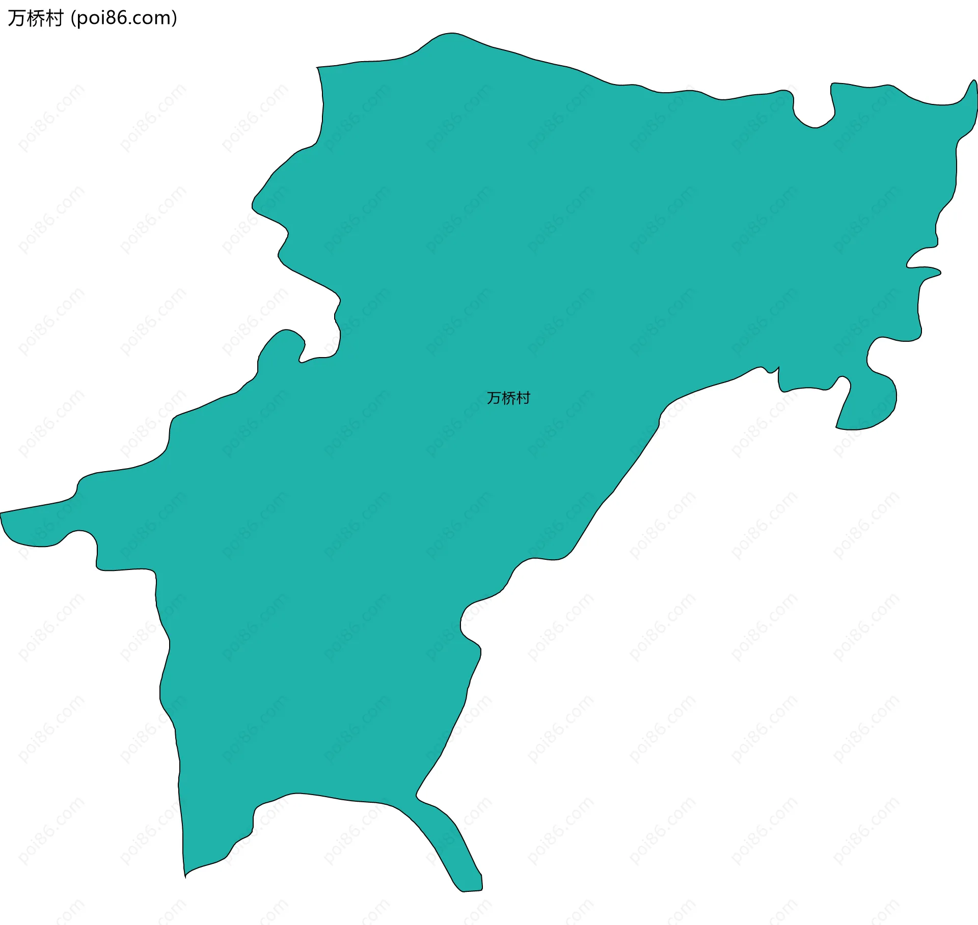万桥村边界地图
