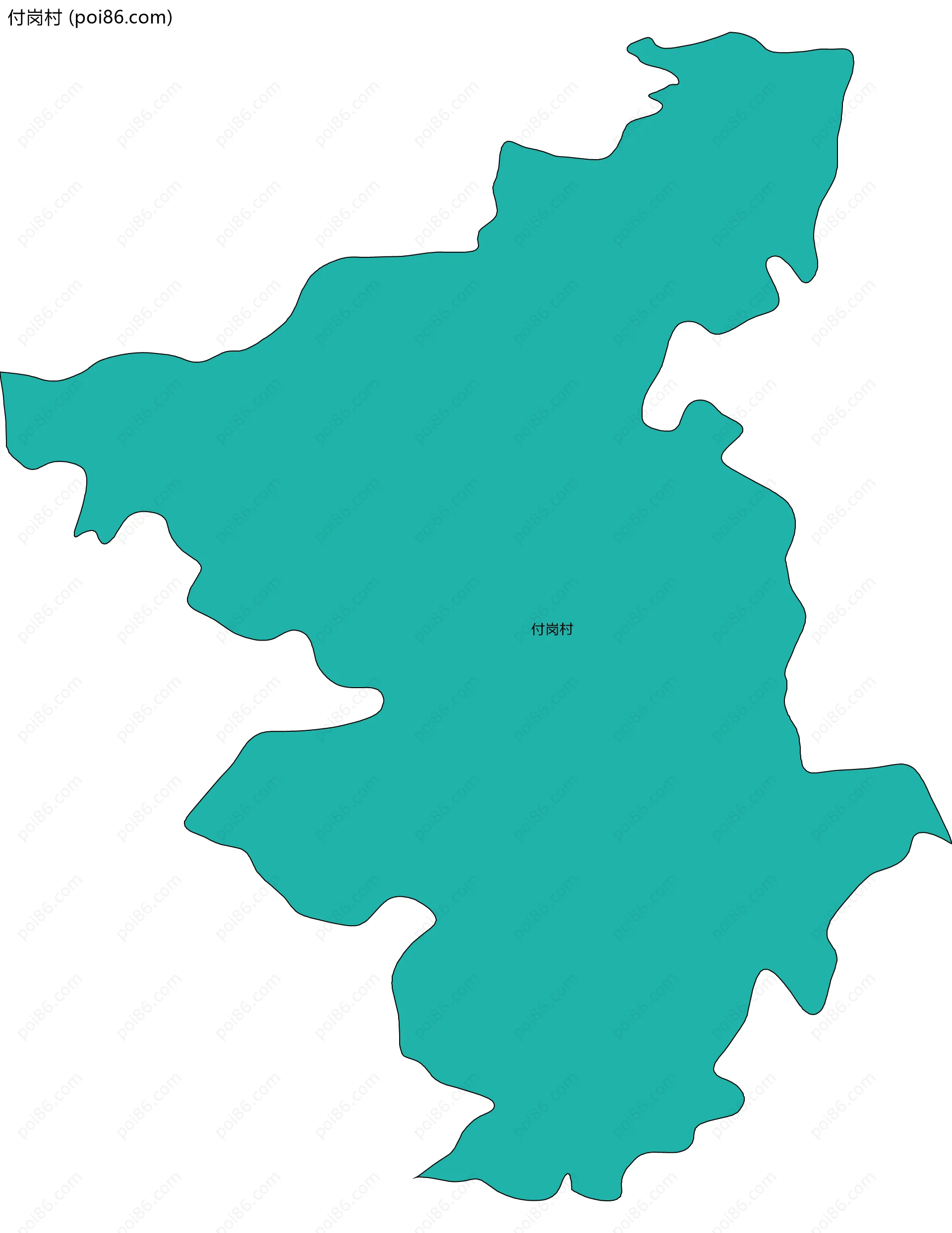 付岗村边界地图