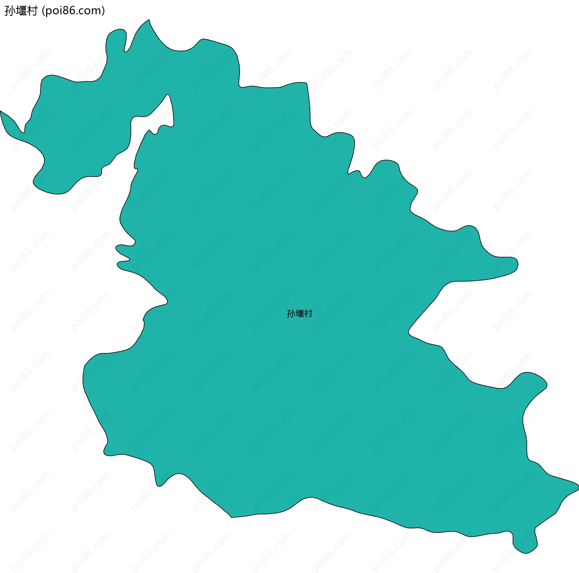 孙堰村边界地图