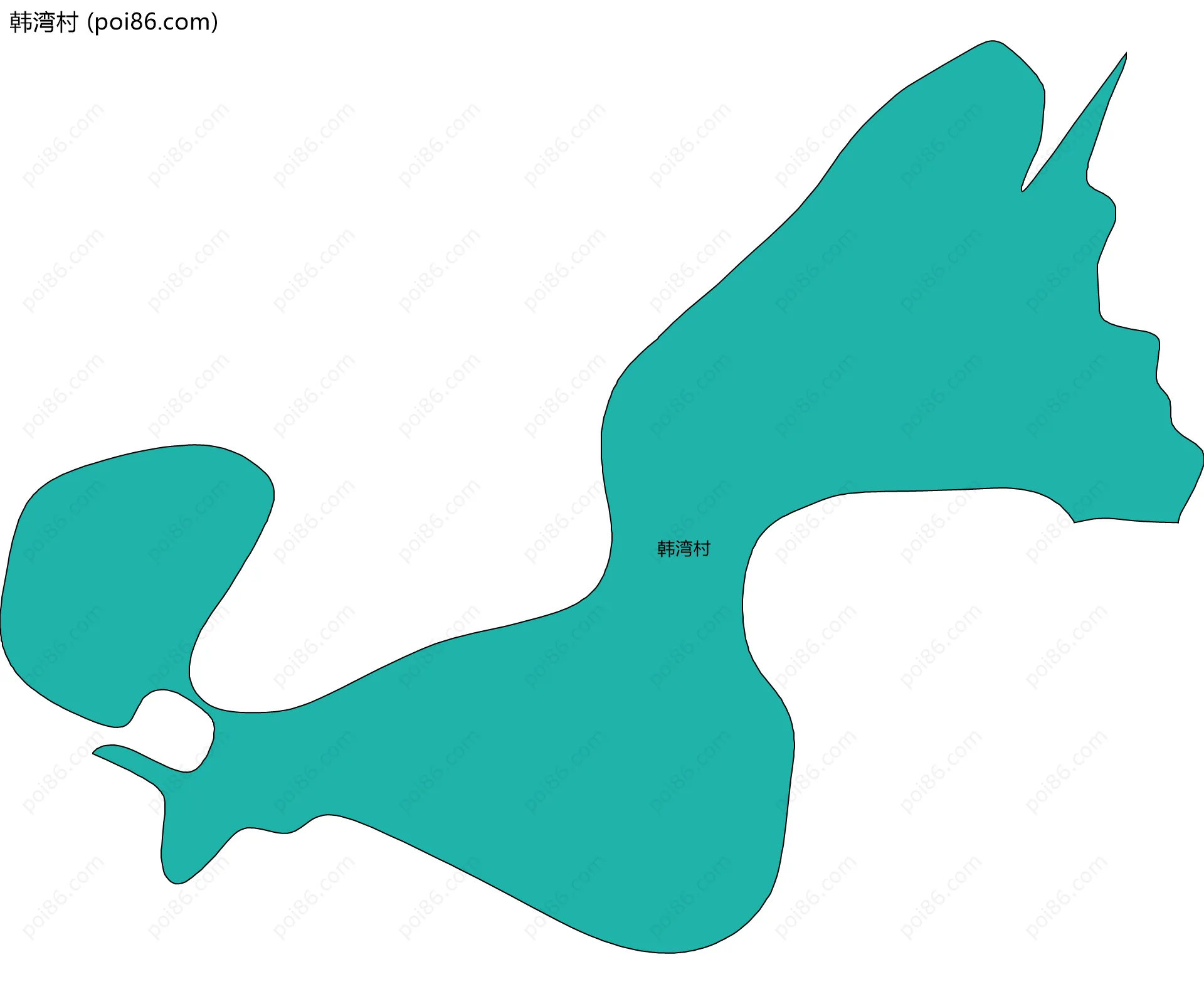 韩湾村边界地图