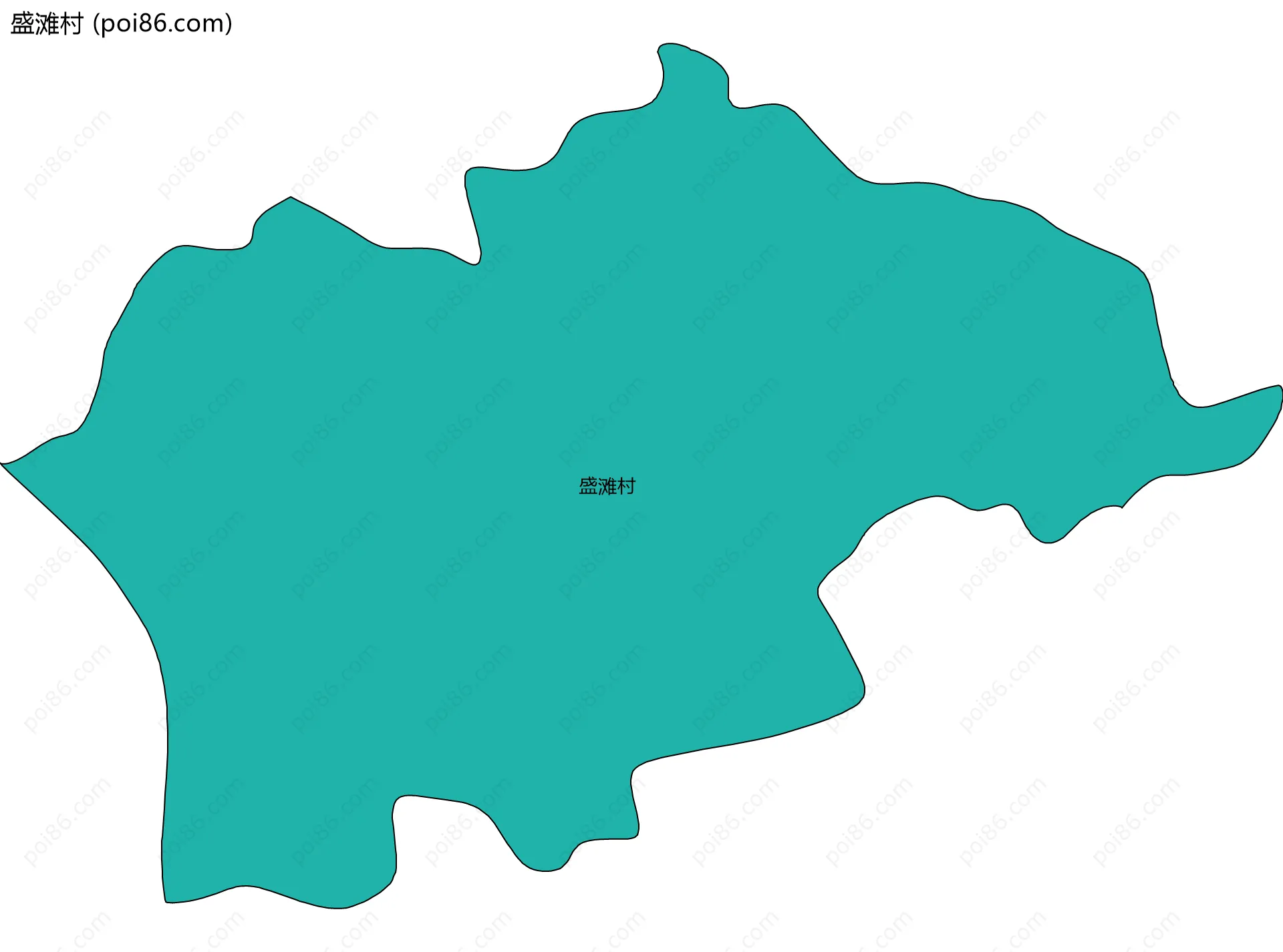盛滩村边界地图