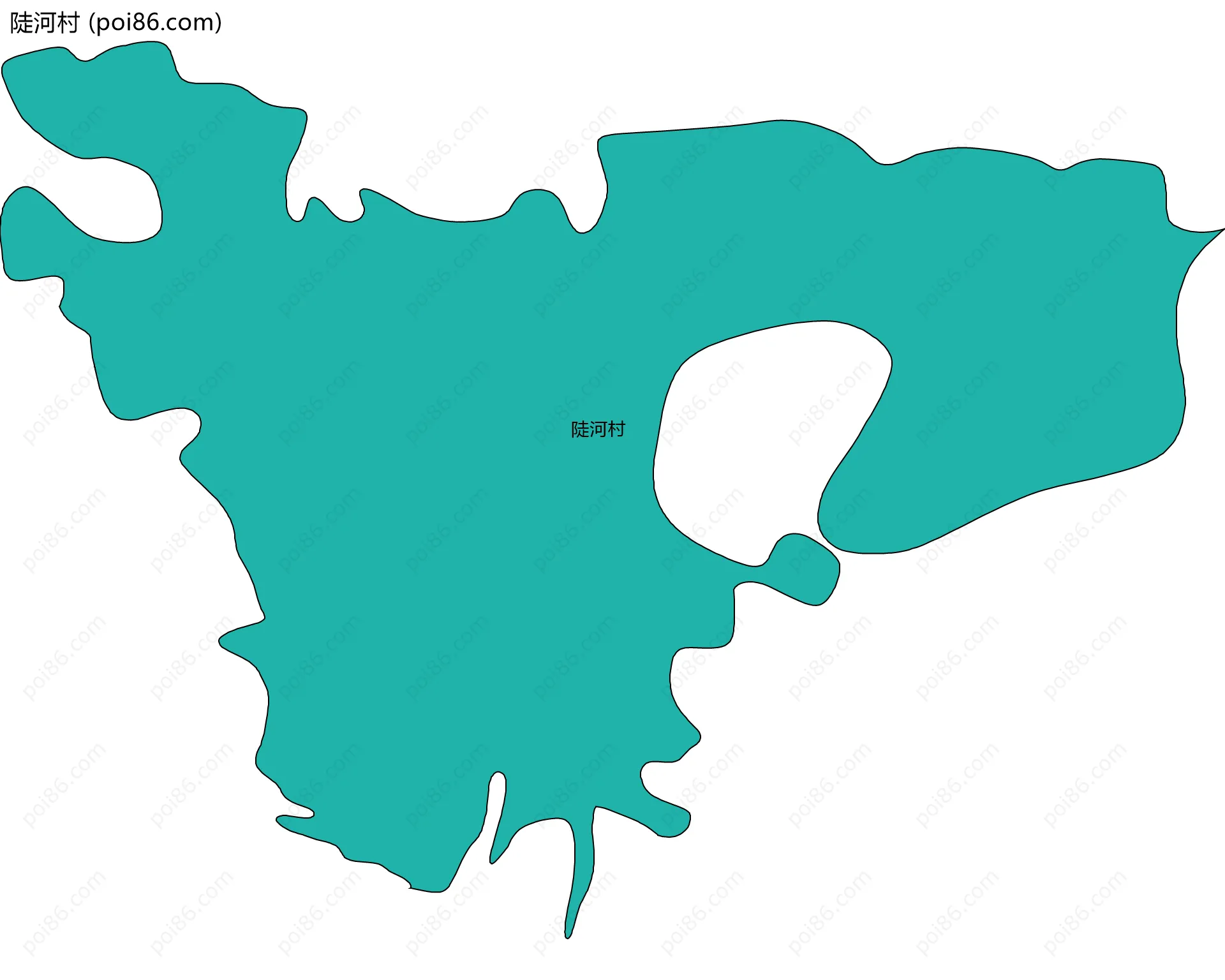 陡河村边界地图