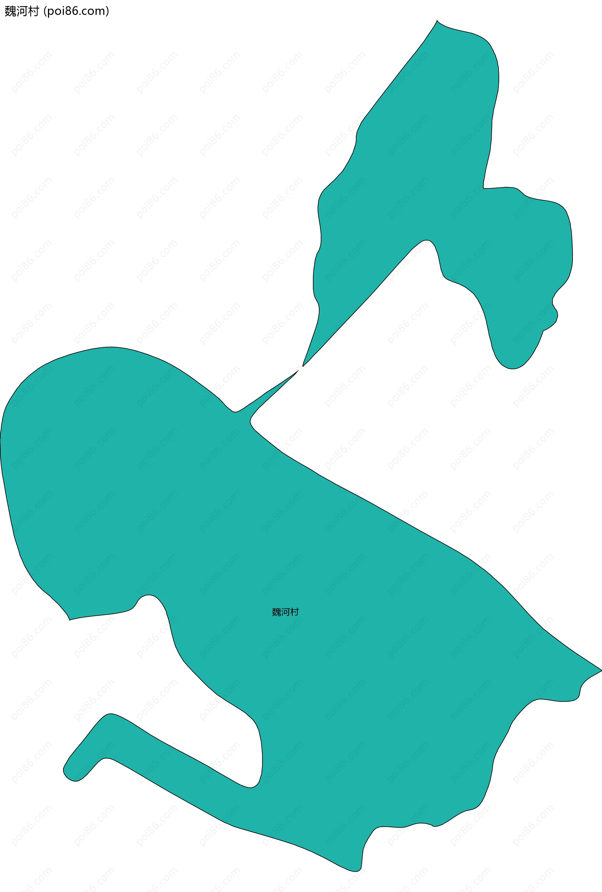 魏河村边界地图