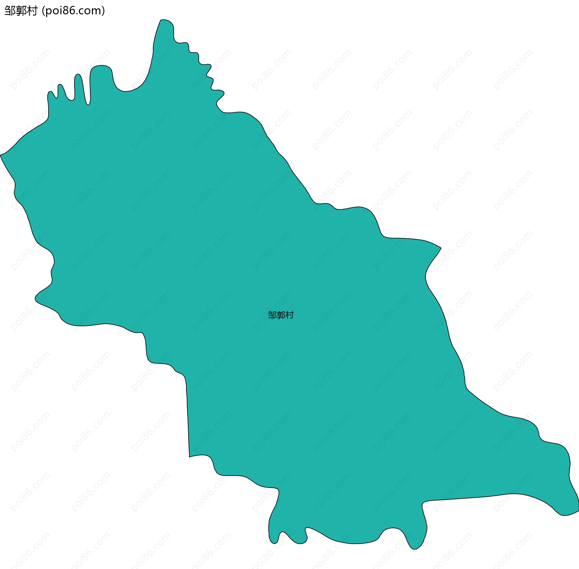 邹郭村边界地图
