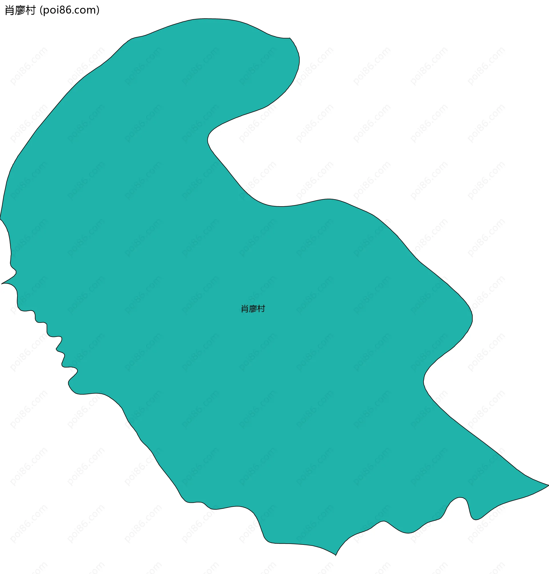 肖廖村边界地图