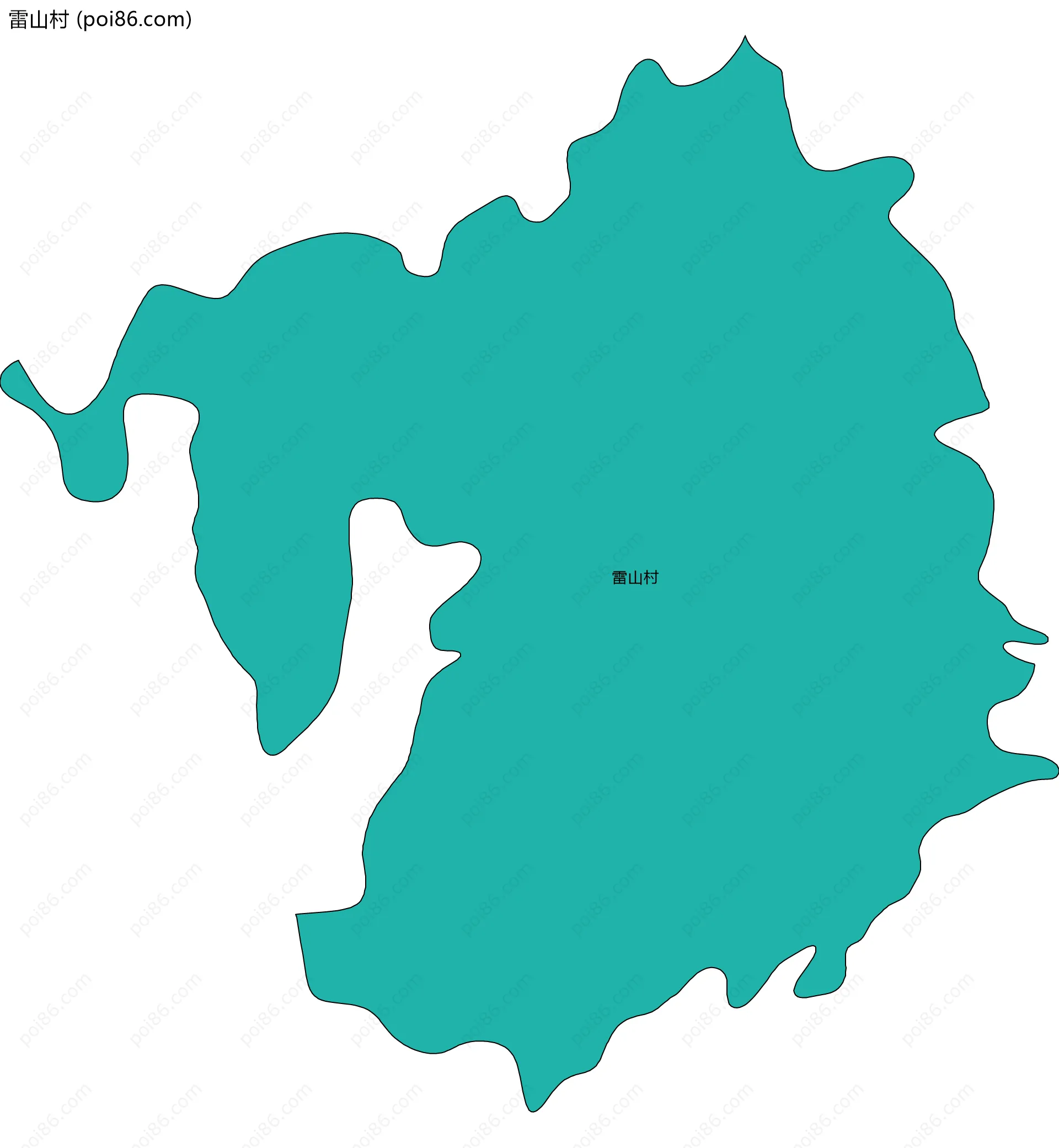 雷山村边界地图