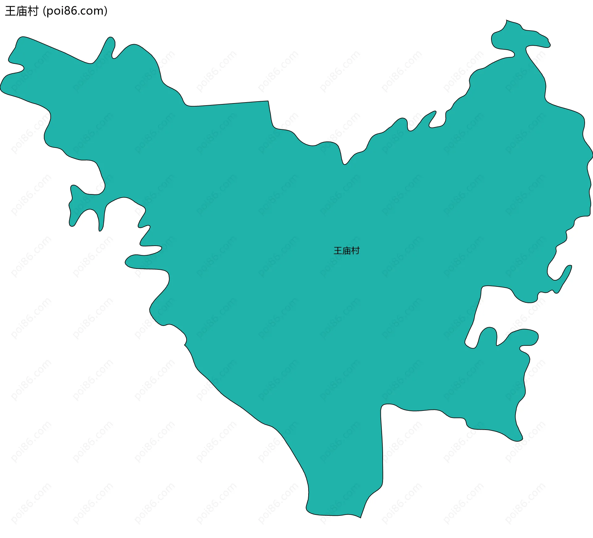 王庙村边界地图