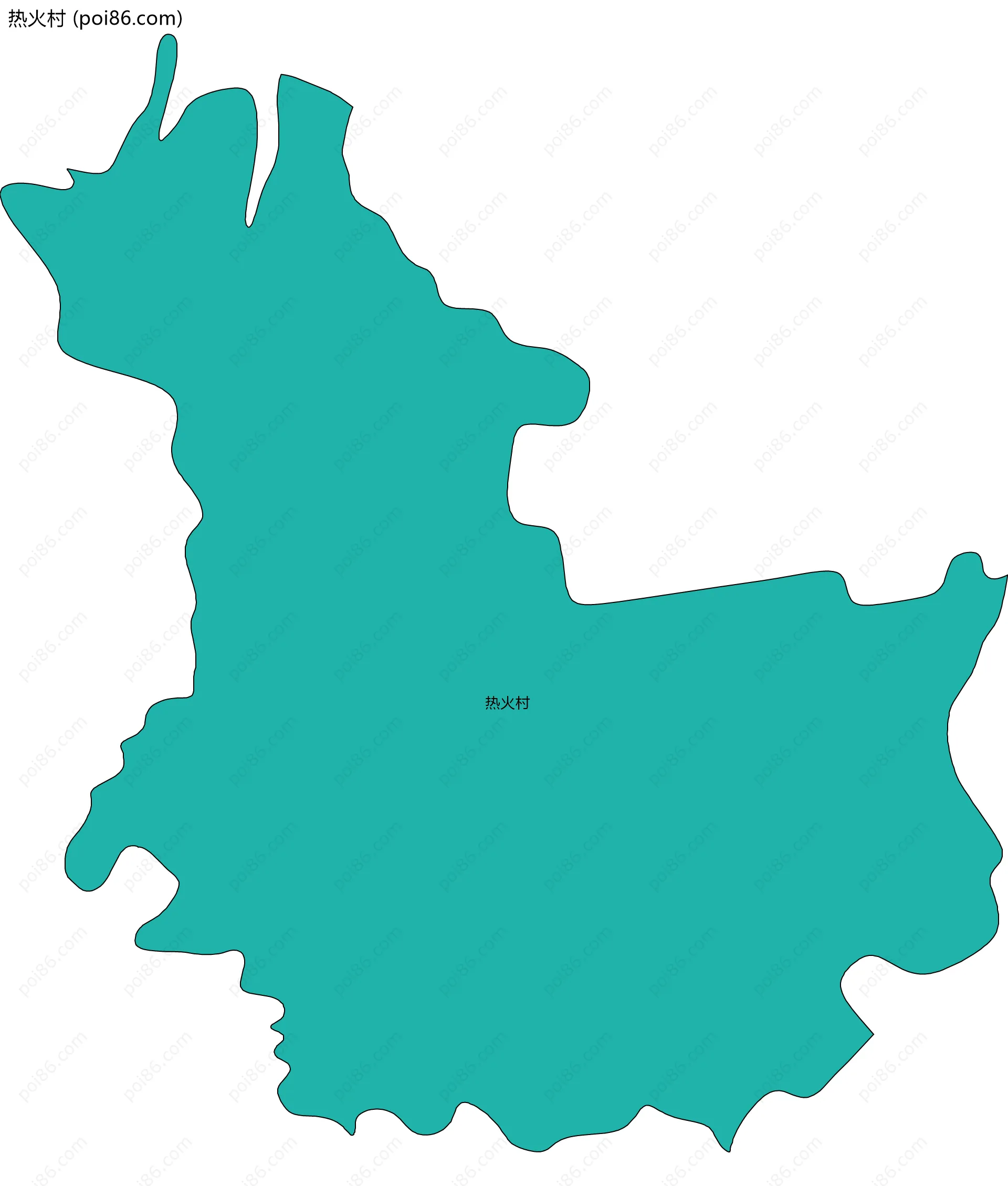 热火村边界地图