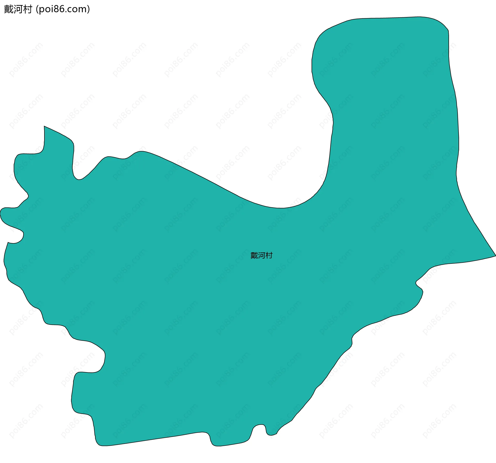 戴河村边界地图