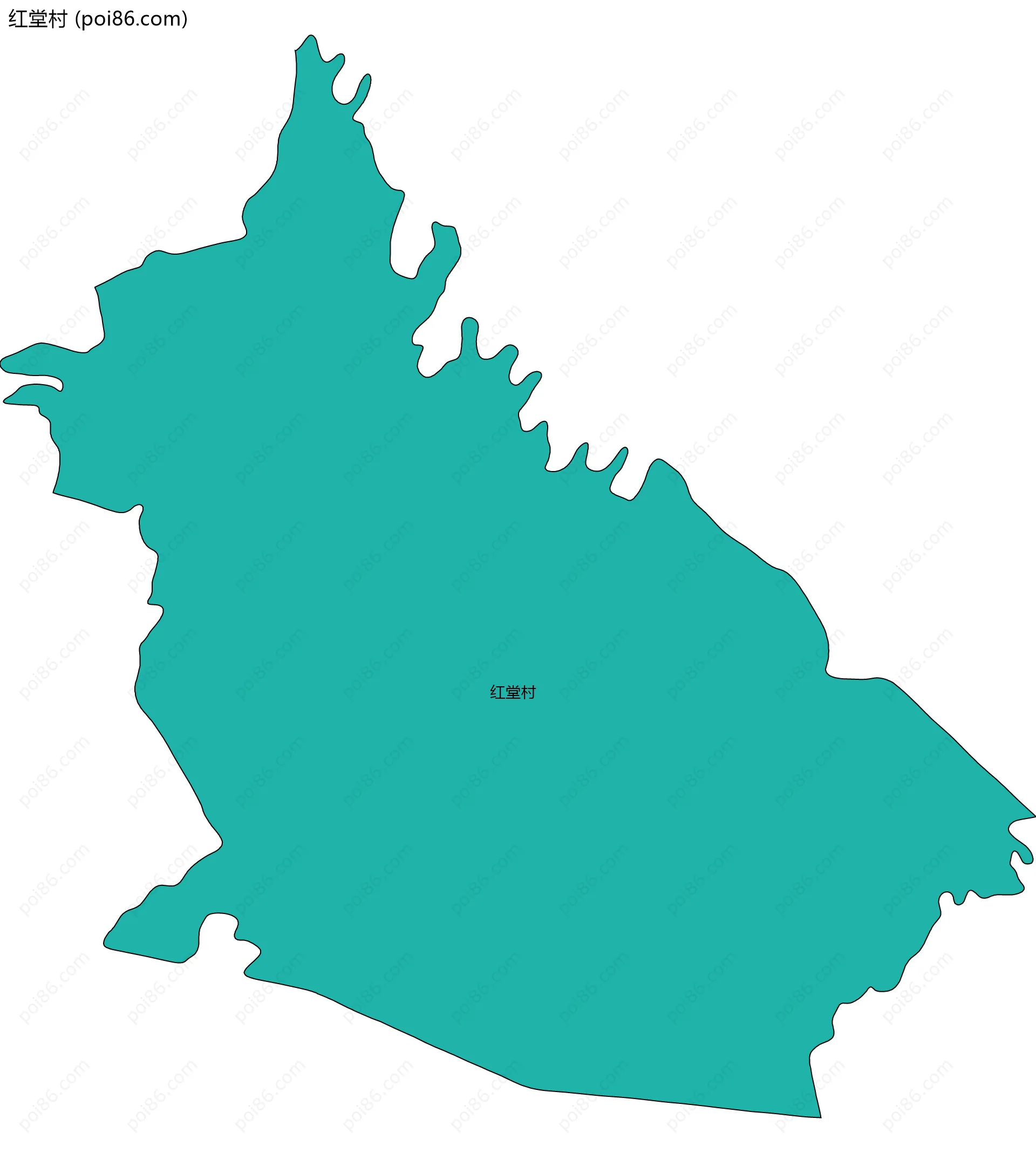 红堂村边界地图