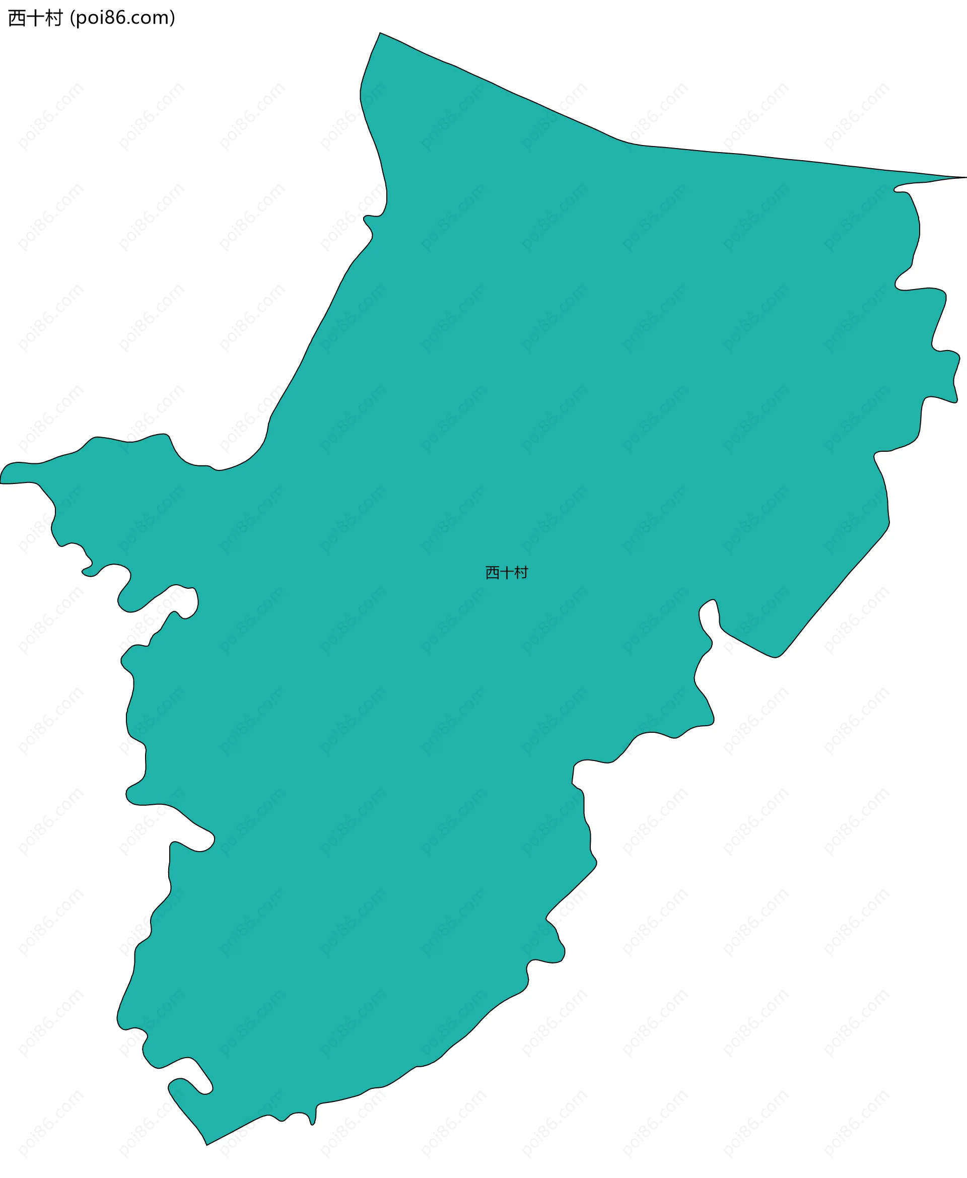 西十村边界地图