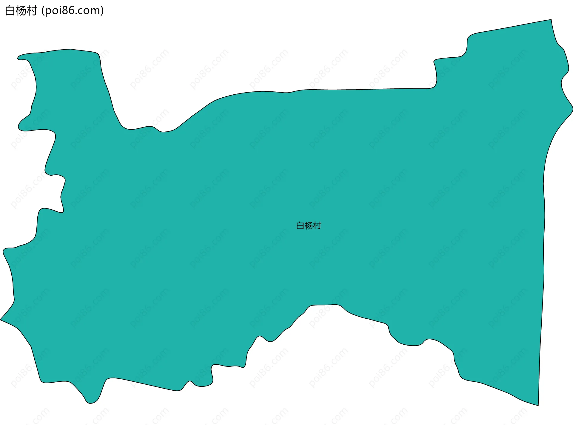 白杨村边界地图