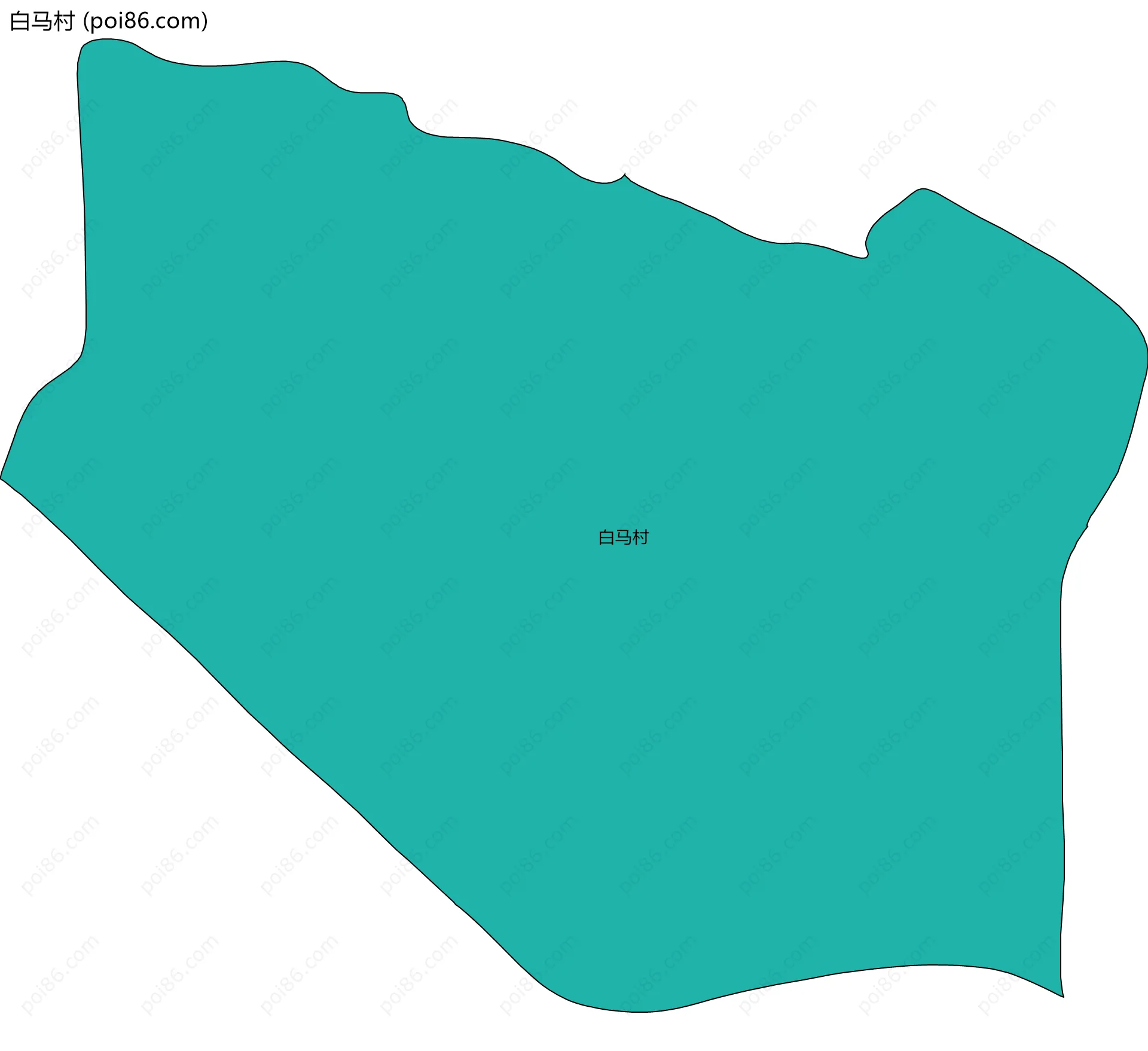 白马村边界地图