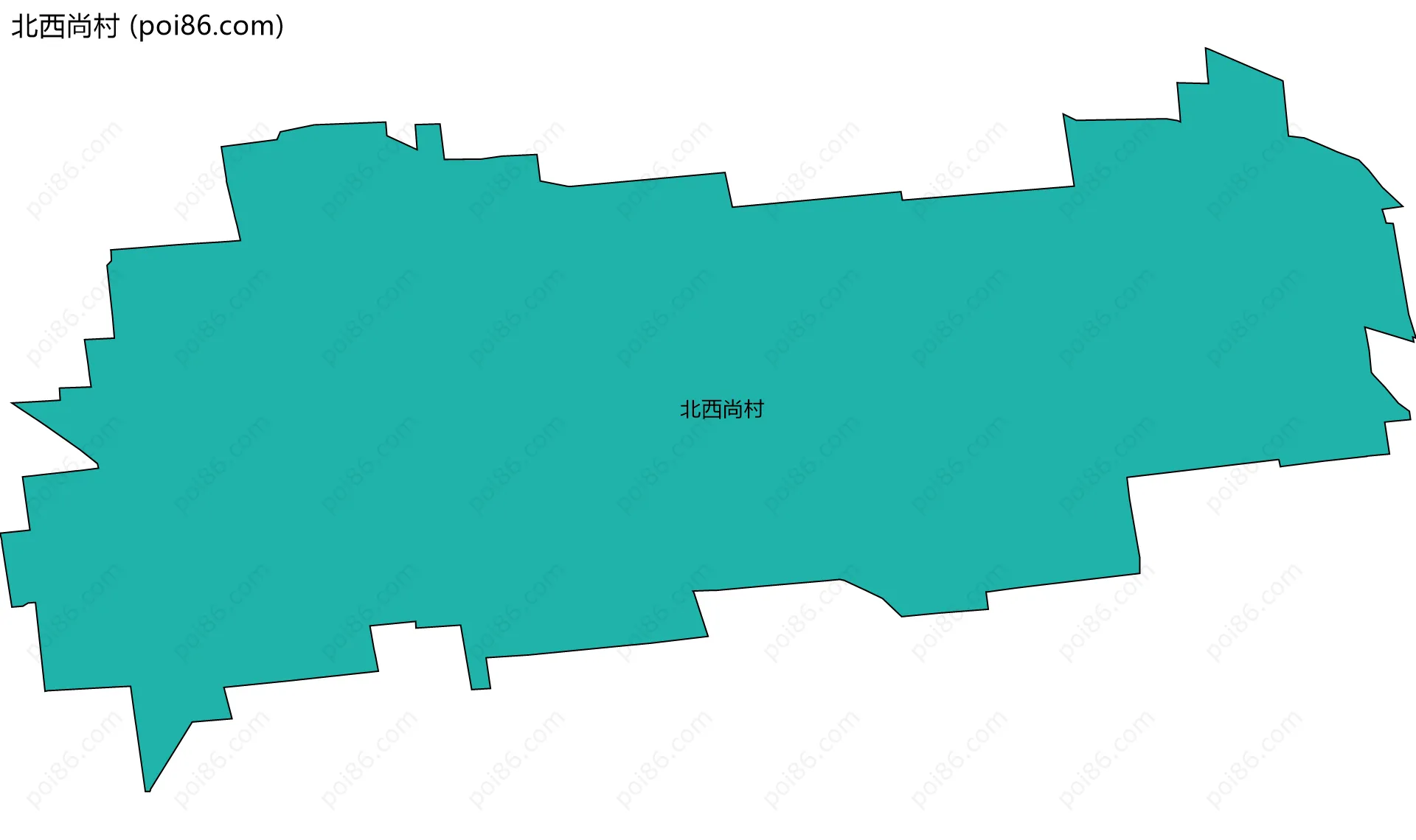 北西尚村边界地图