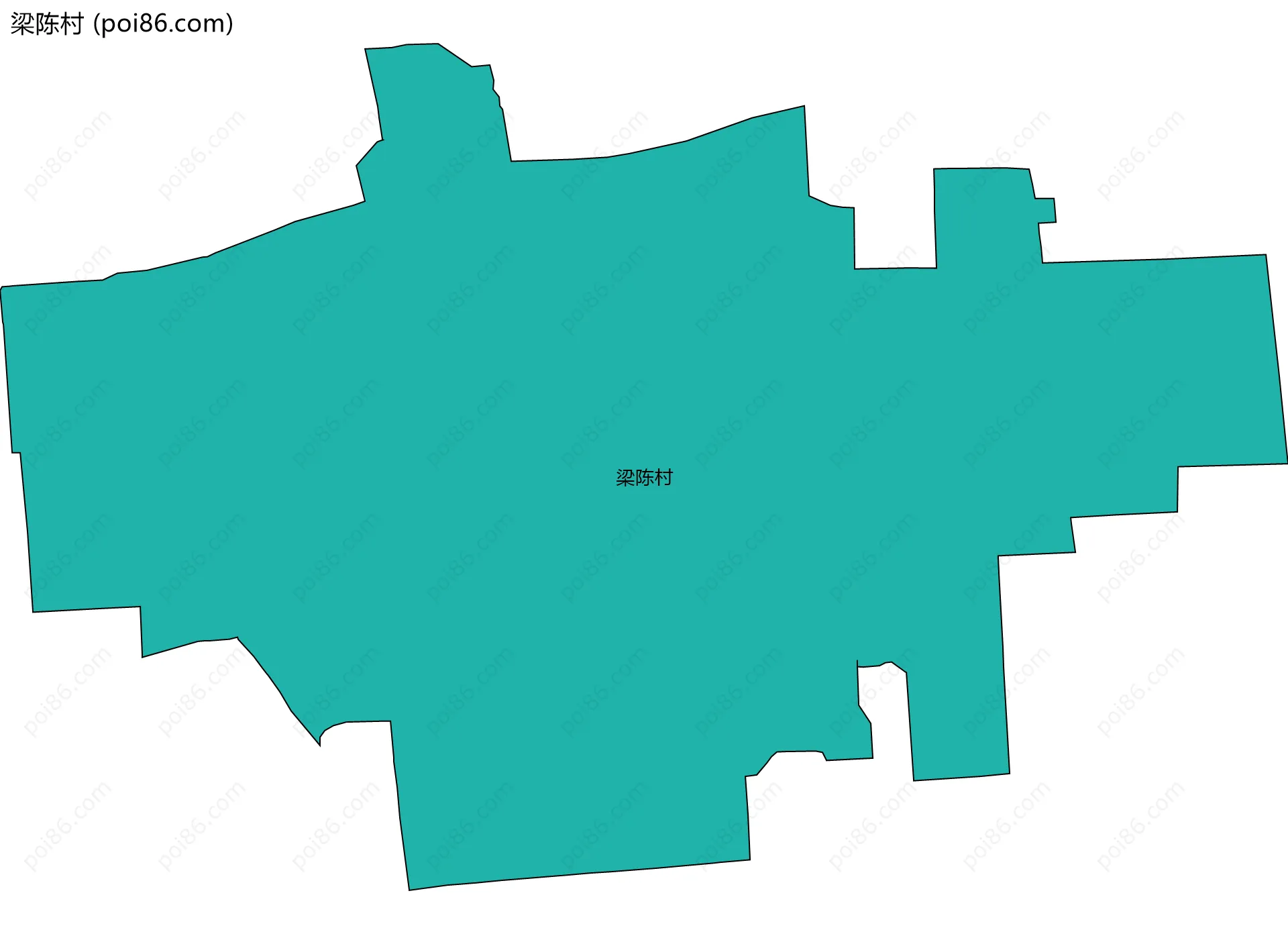梁陈村边界地图