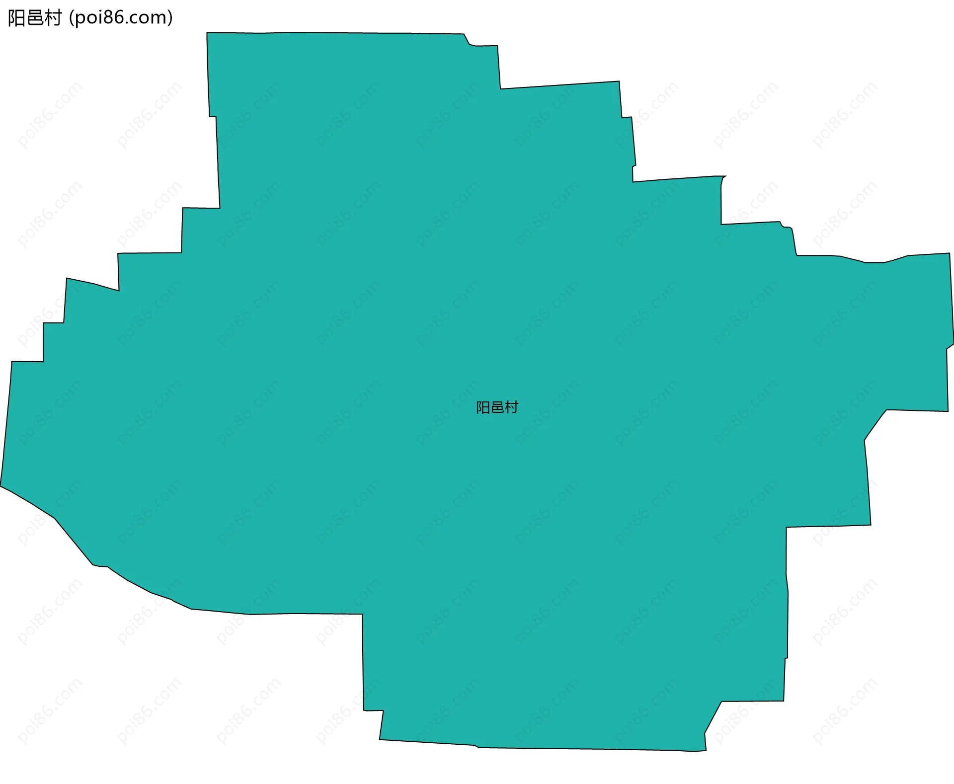 阳邑村边界地图